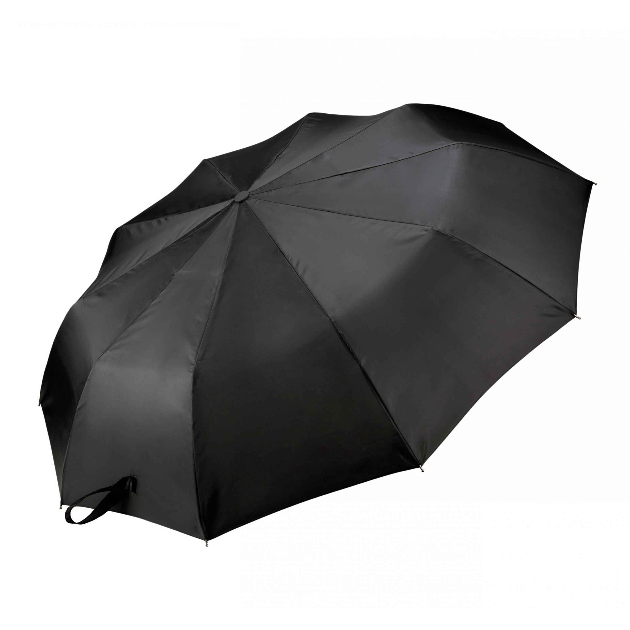 Kimood - Mini parapluie classique poignée arrondie - Black - One Size