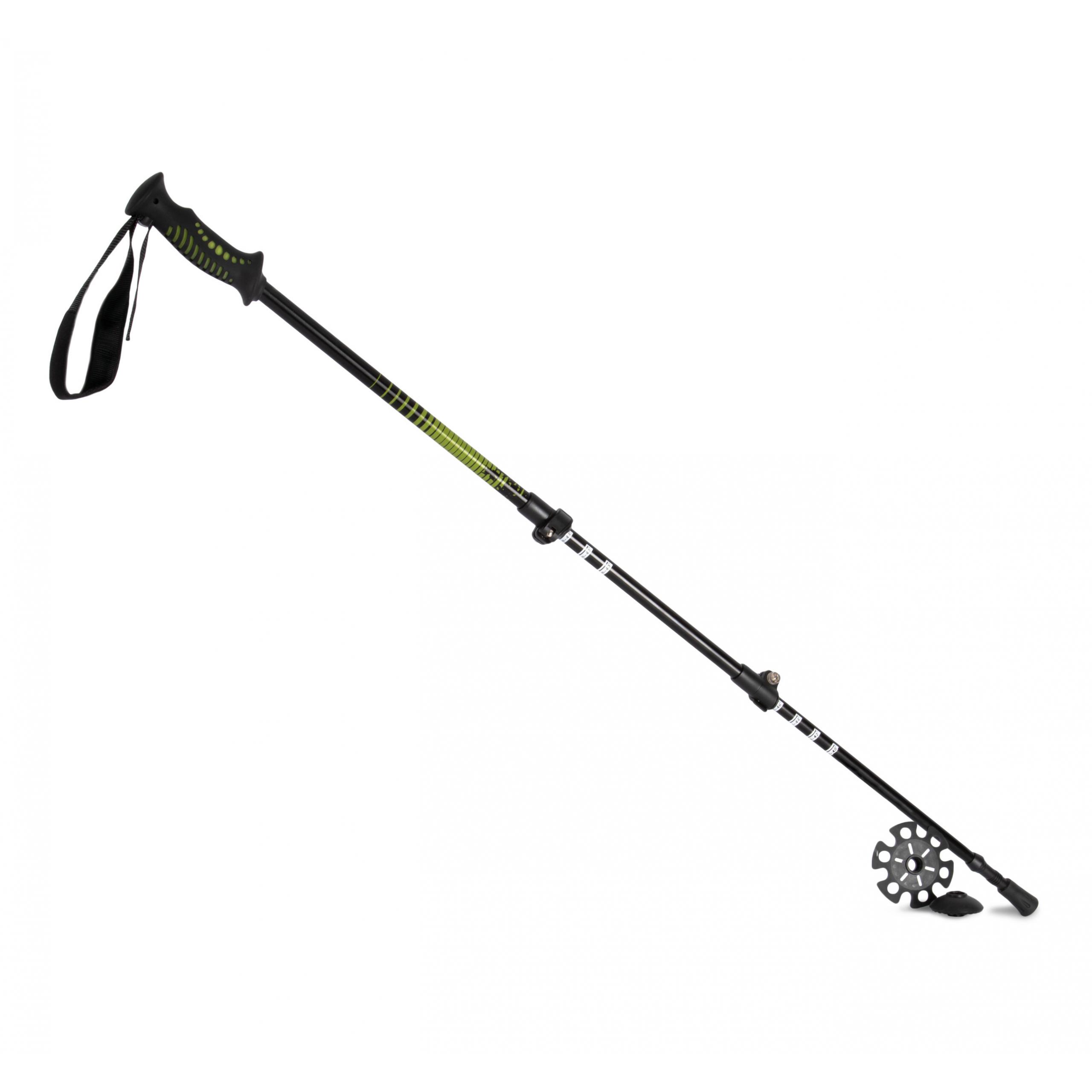 Kimood - Bâton de trekking télescopique - Black / Burnt Lime - One Size