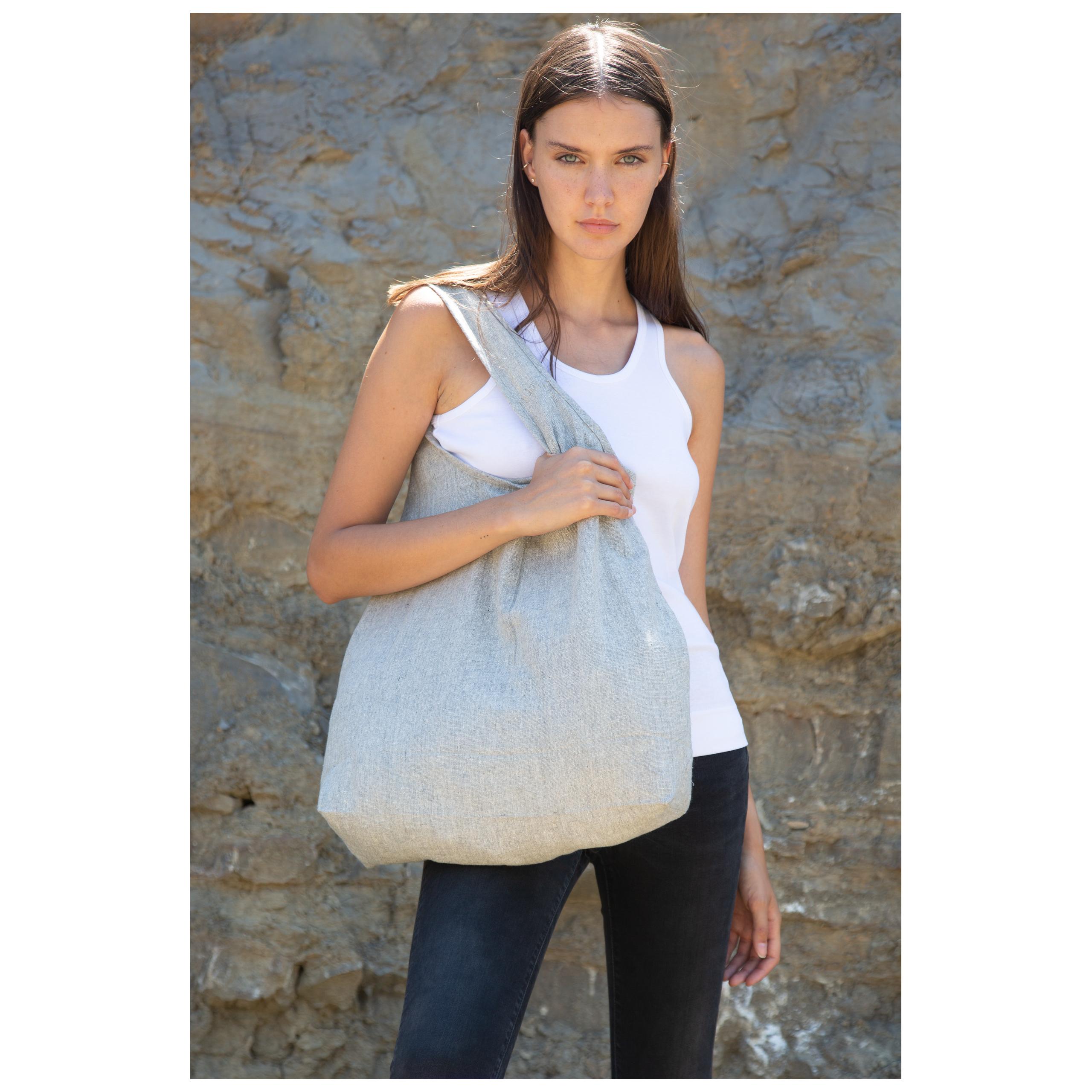 Kimood - Sac Shopping tissé à la main - Flint Grey - One Size