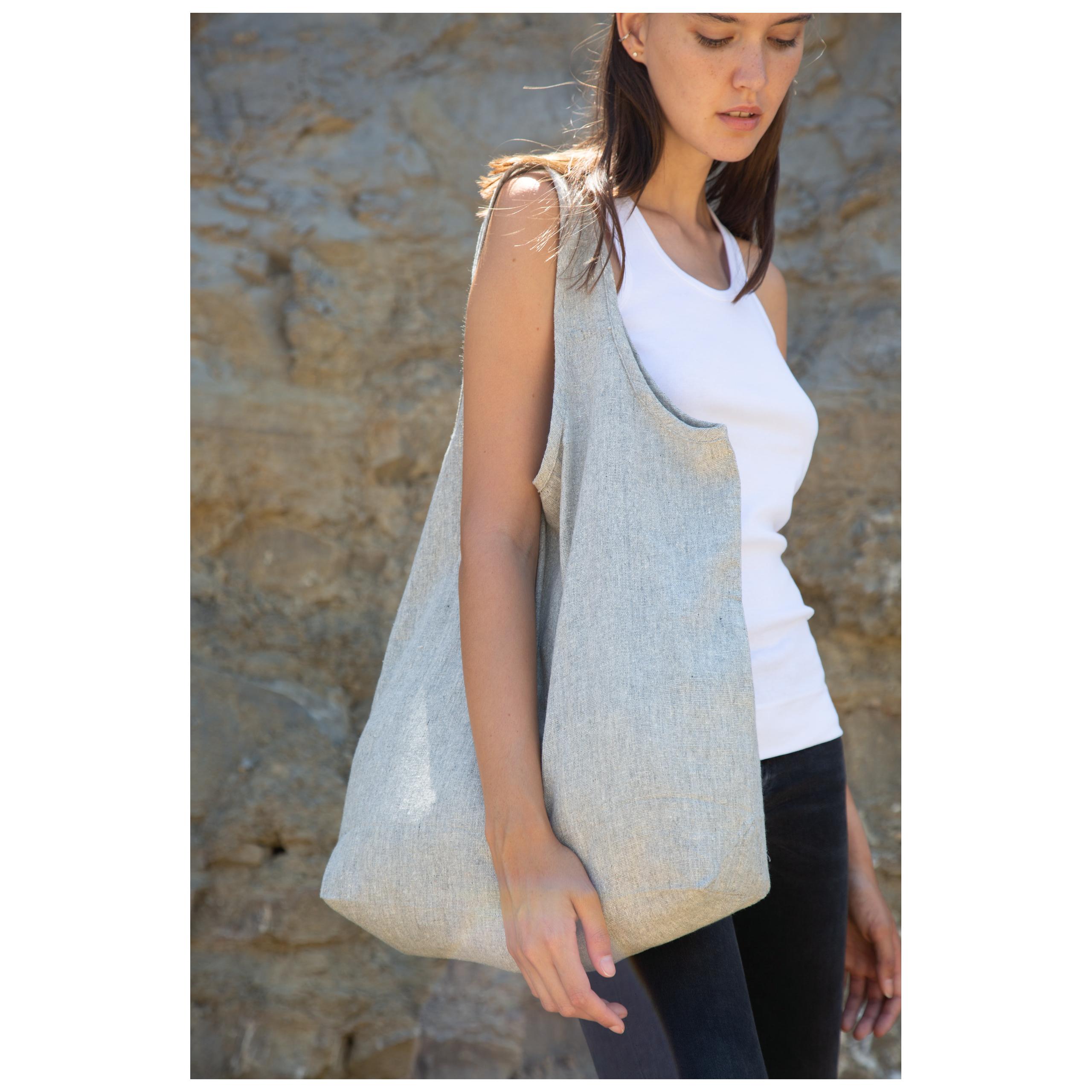 Kimood - Sac Shopping tissé à la main - Flint Grey - One Size