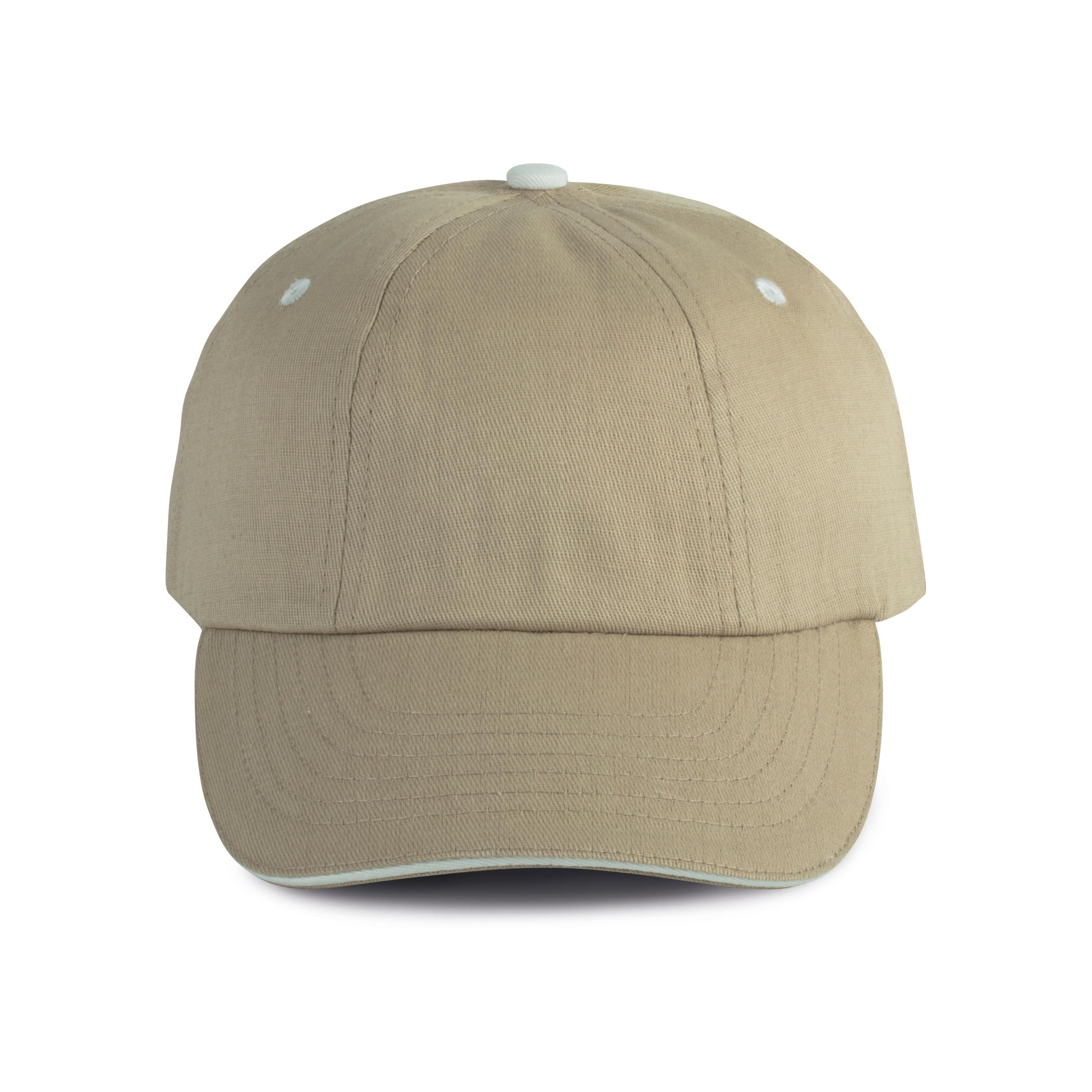 K-up - TOP - CASQUETTE 6 PANNEAUX - Beige / White - One Size