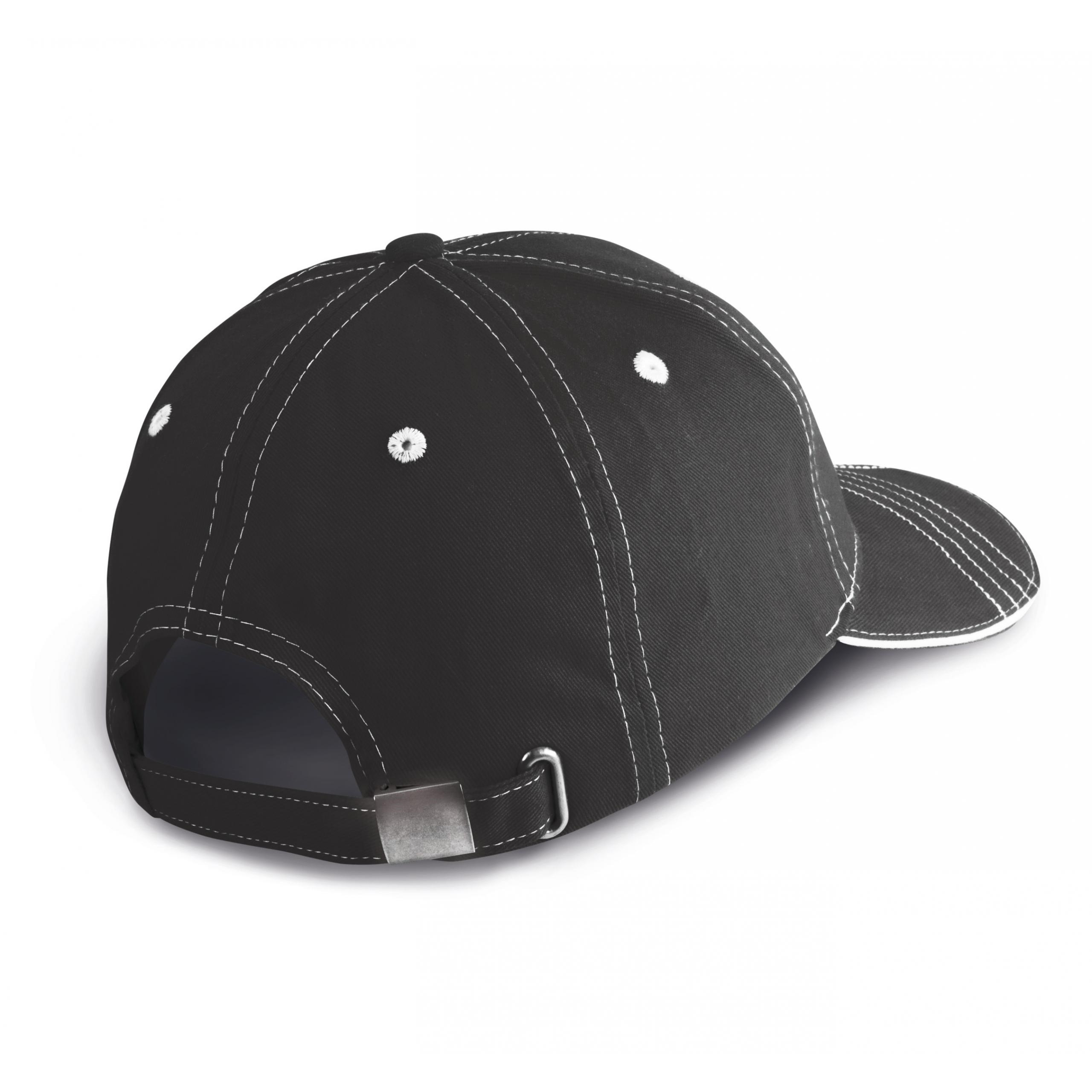 K-up - CASQUETTE FASHION - 6 PANNEAUX - Black / White - One Size