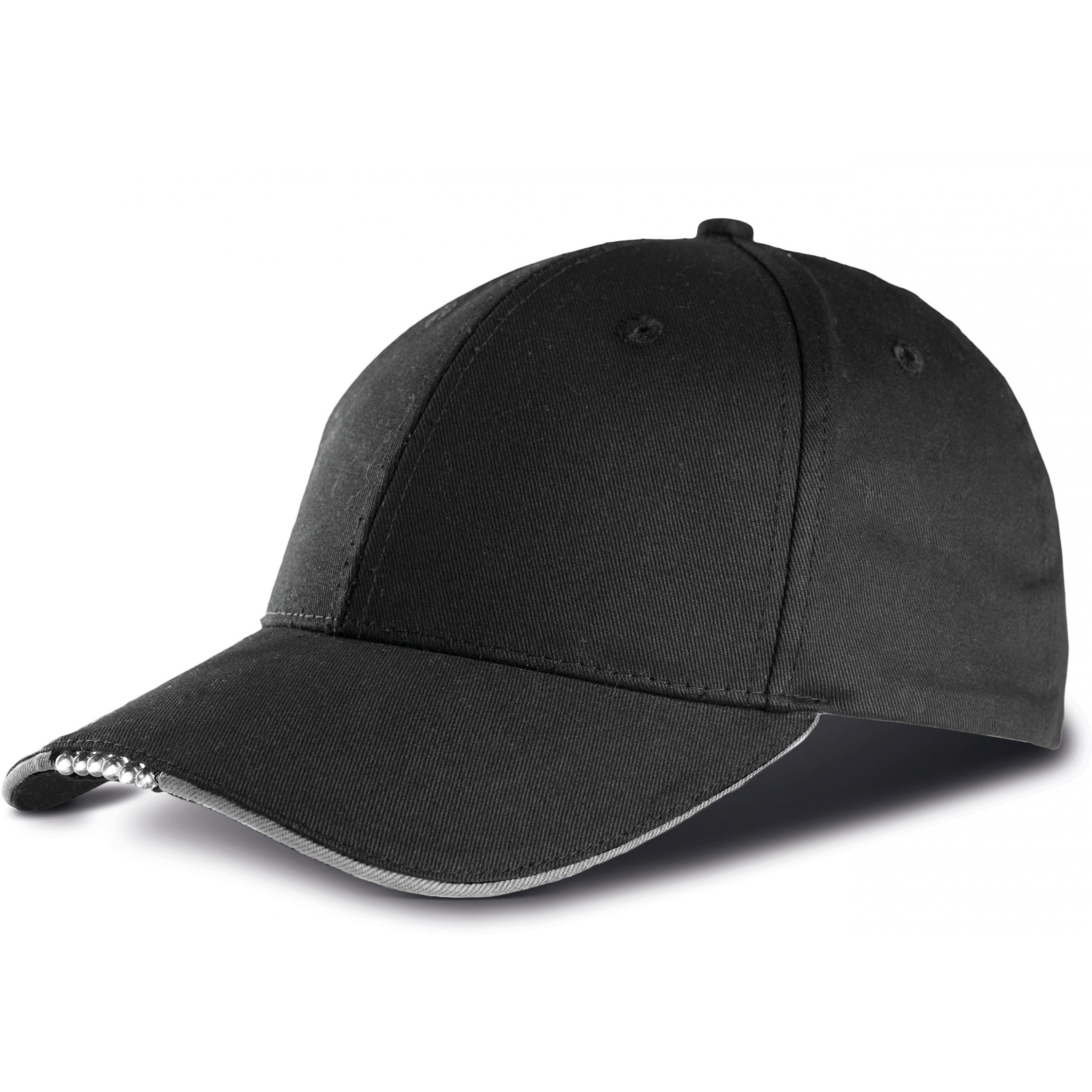 K-up - CASQUETTE AVEC LEDS INCORPORÉES - 6 PANNEAUX - Black / Light Grey - One Size