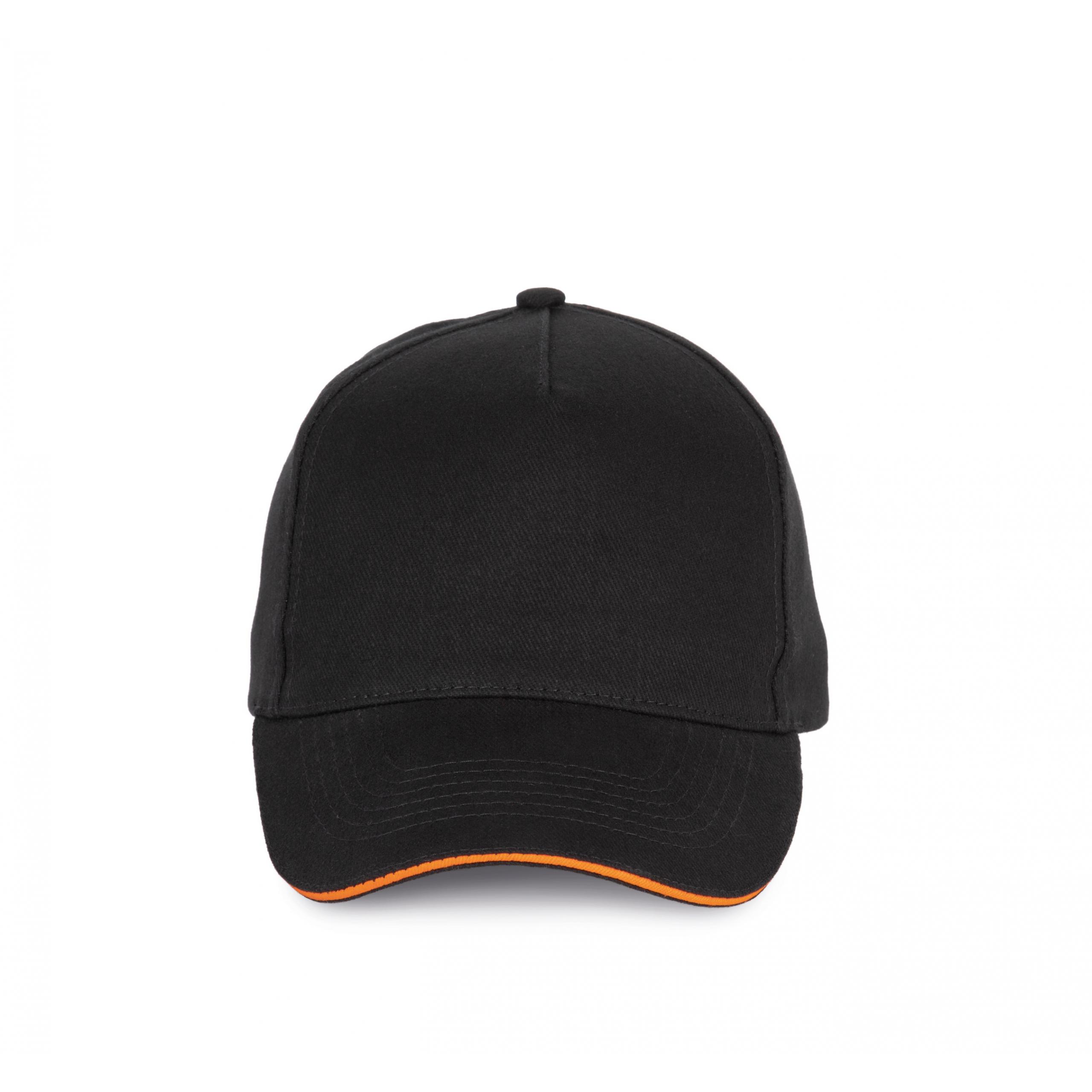 K-up - Casquette - 5 panneaux - Black / Orange - One Size