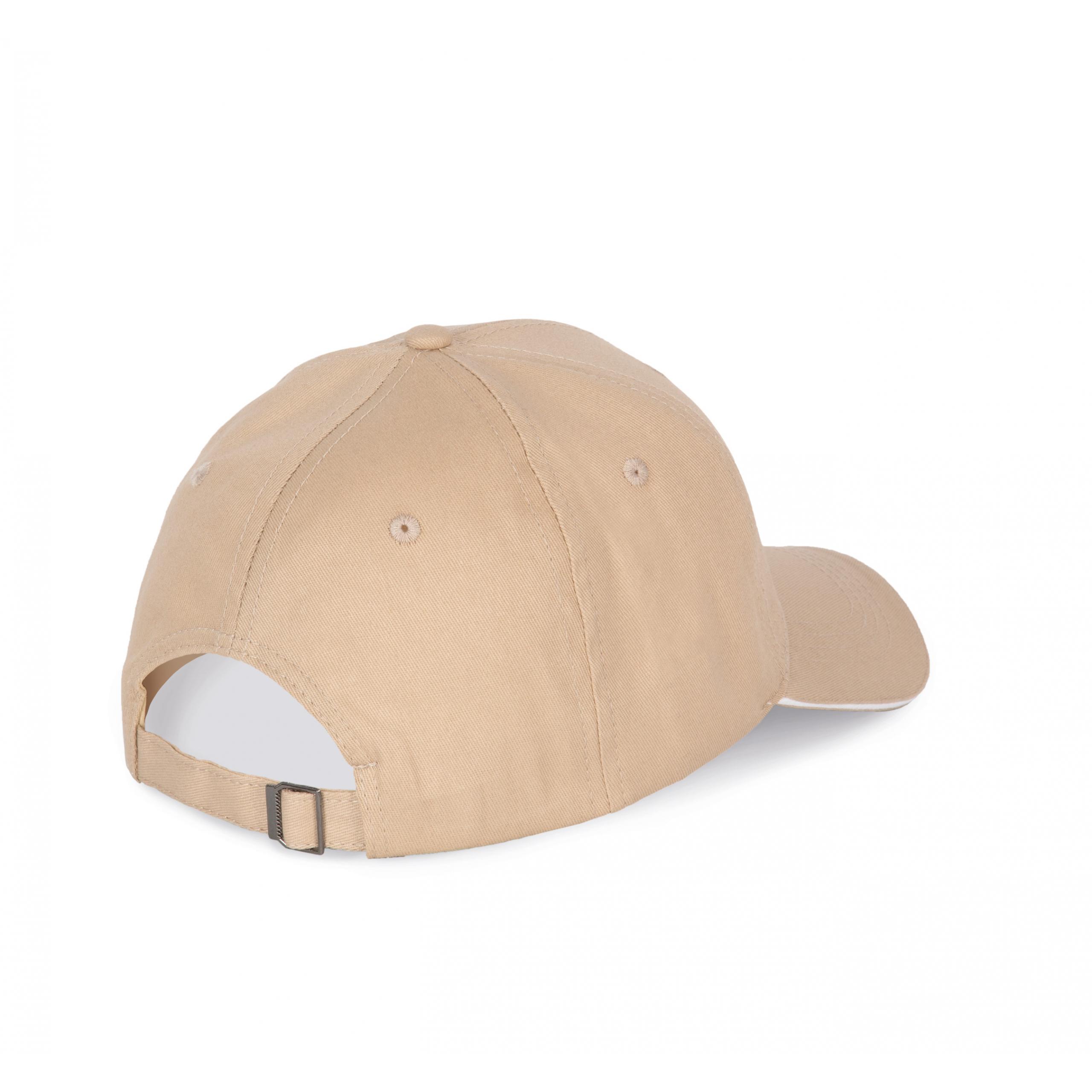 K-up - Casquette avec sandwich contrasté - 6 panneaux - Beige / White - One Size