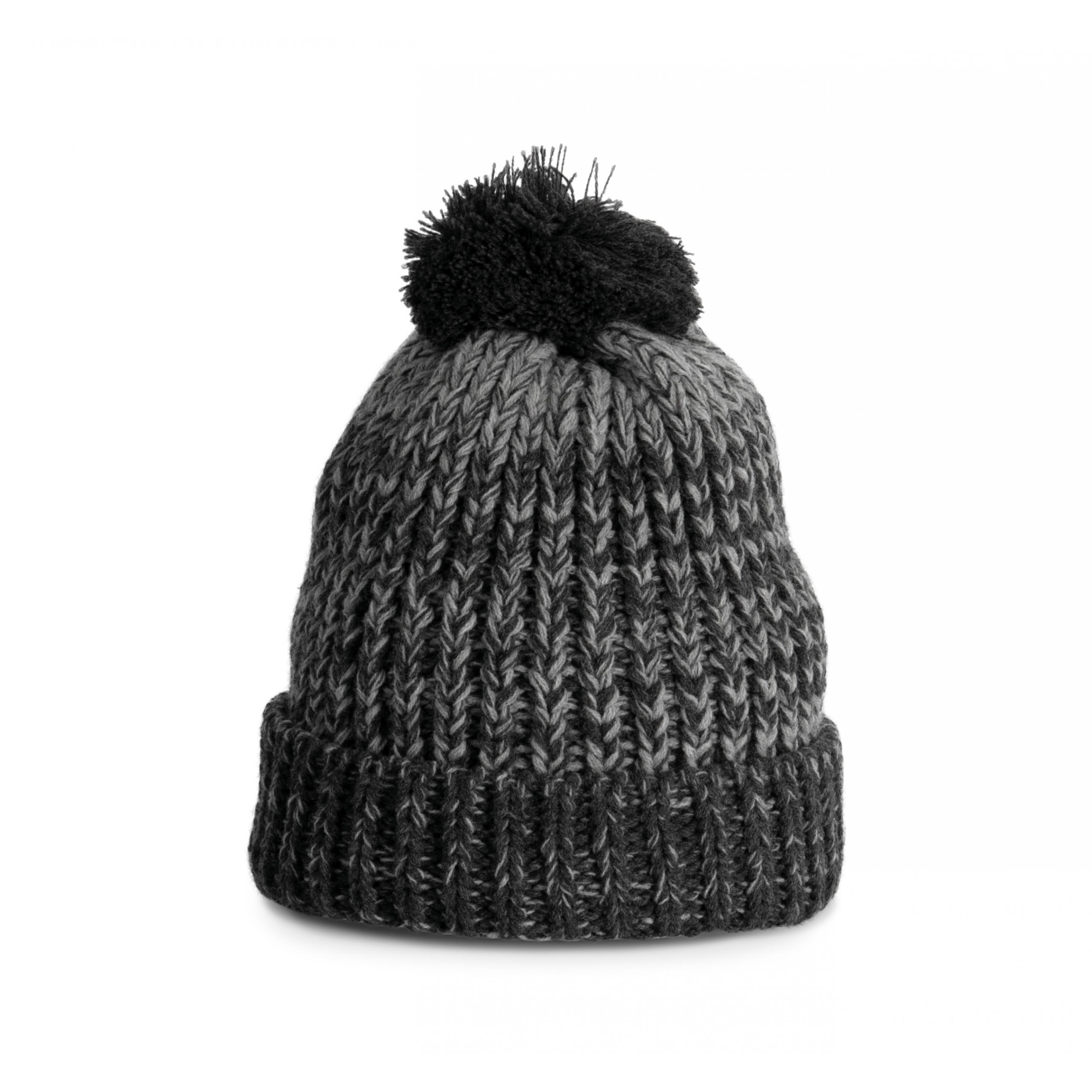 K-up - Bonnet à pompon - Dark Grey Twist - One Size