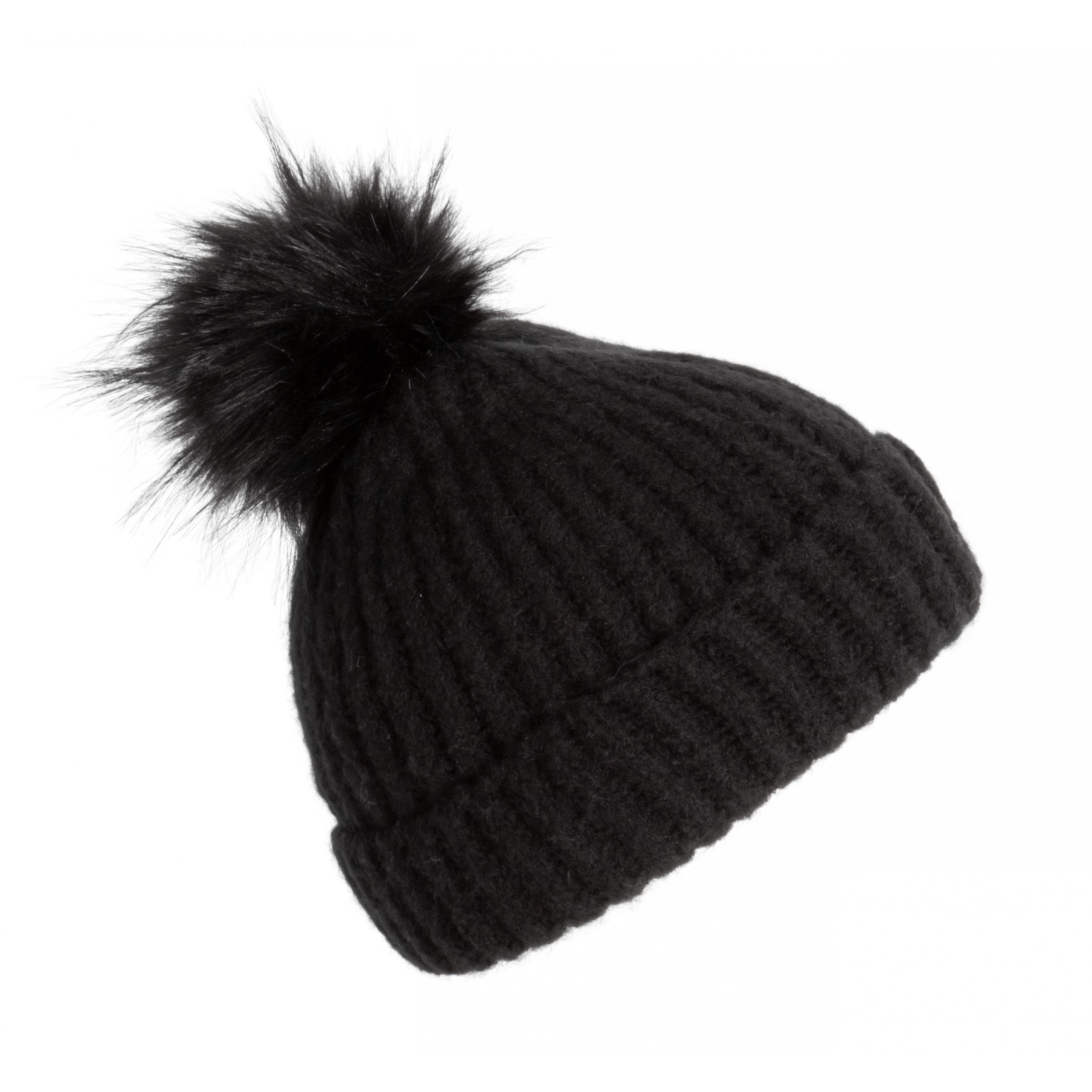 K-up - Bonnet femme à pompon - Black - One Size