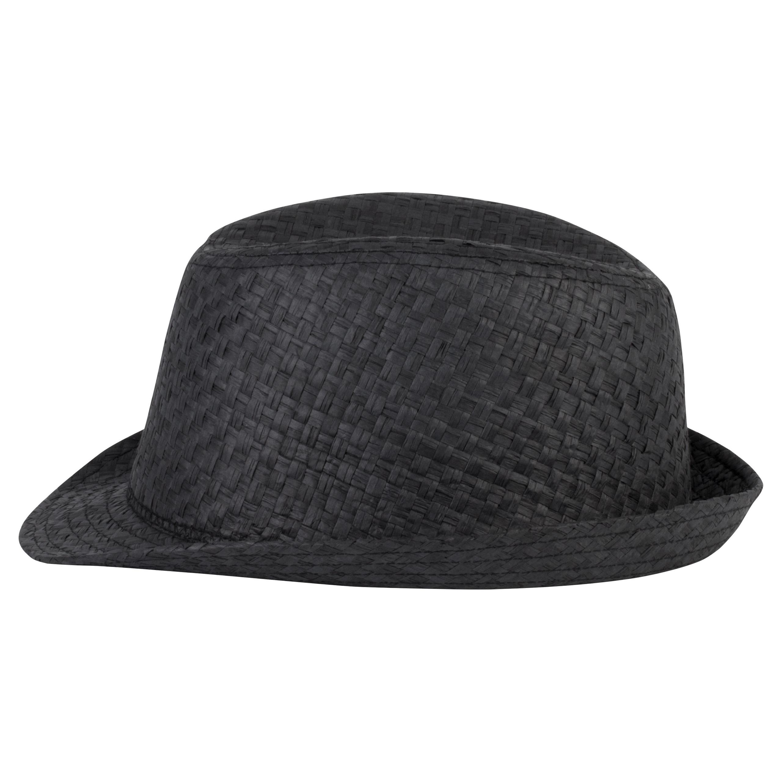 K-up - Chapeau de paille style Panama rétro - Black - 57 cm