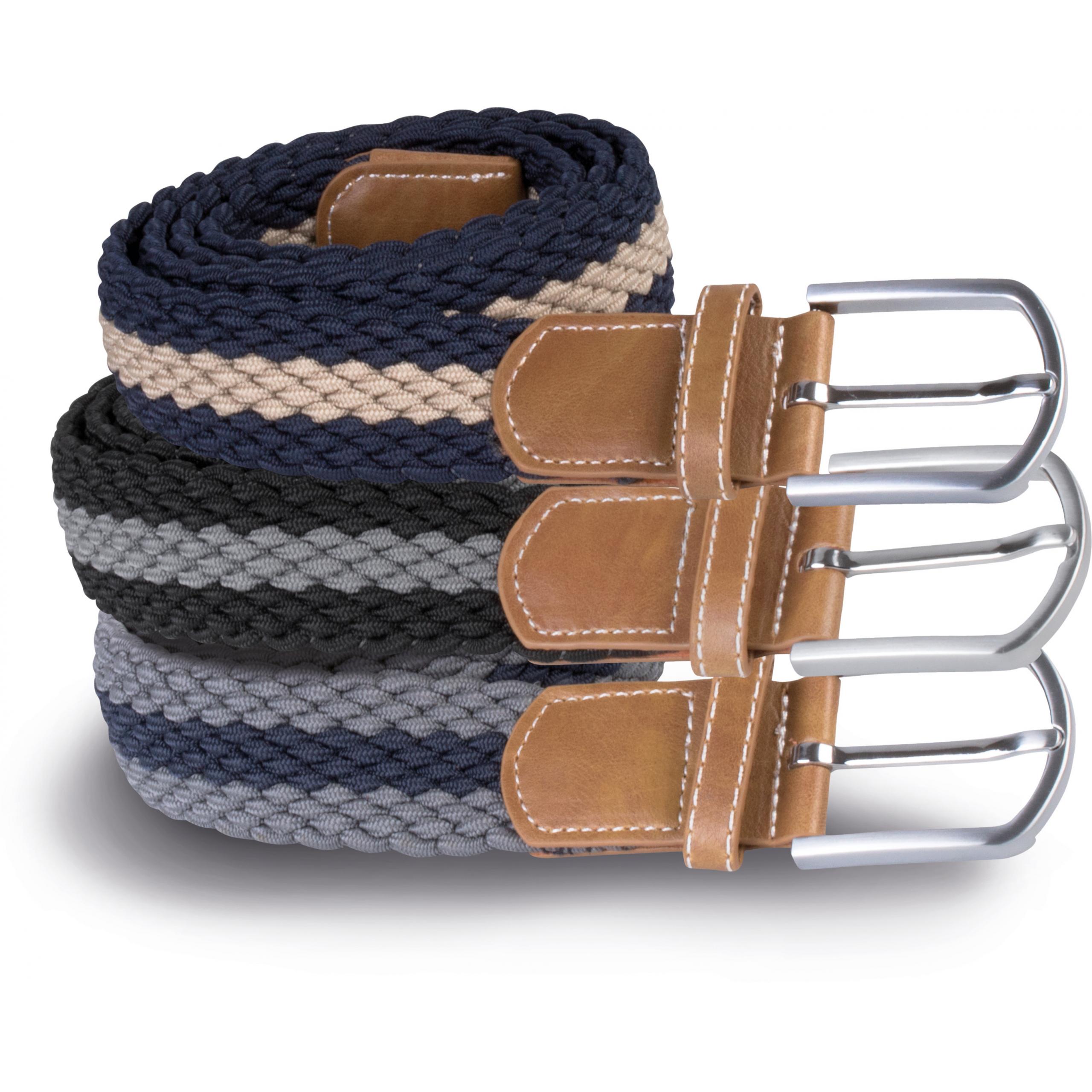 K-up - Ceinture tressée élastiquée - Black - One Size