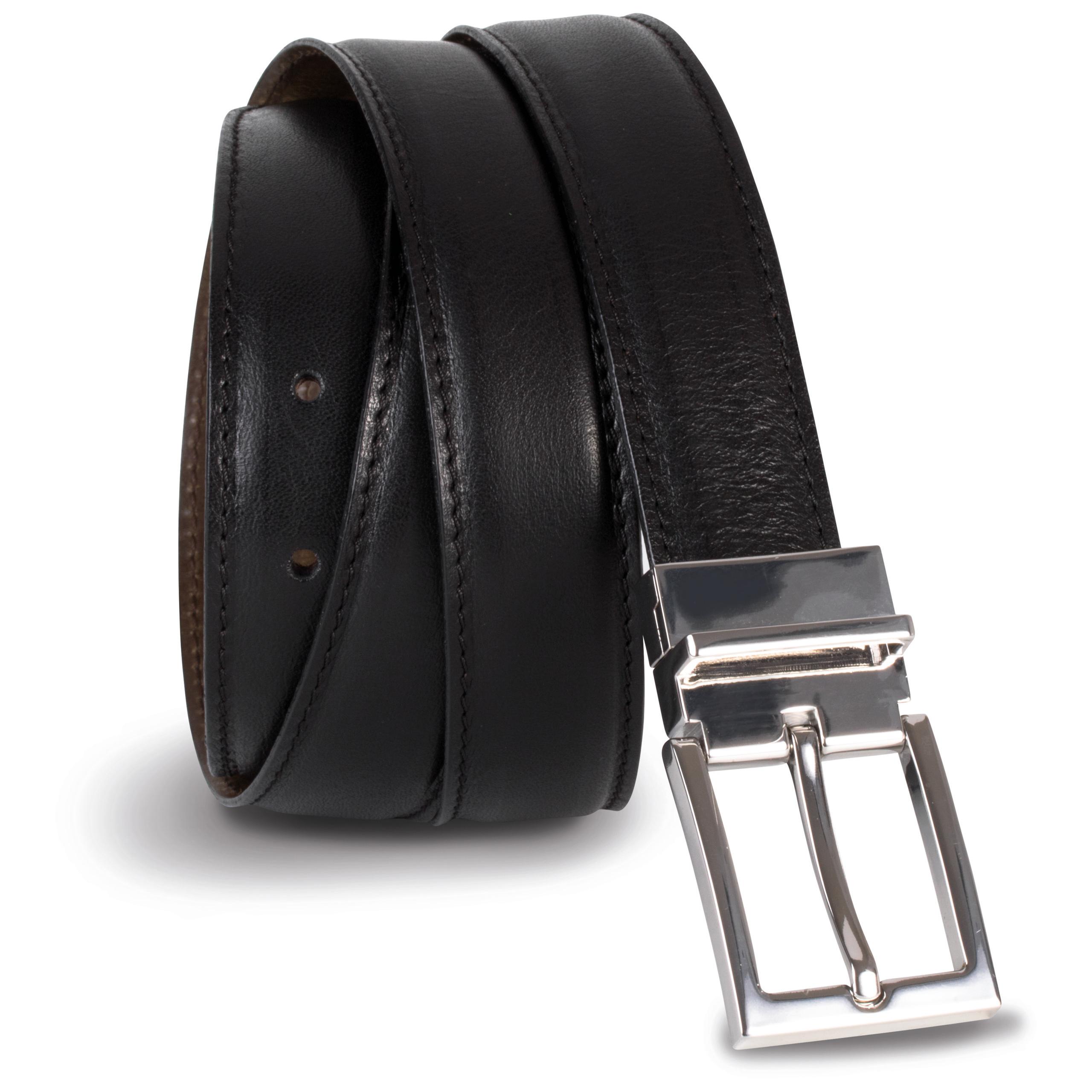 K-up - Ceinture réversible - 30 mm - Black / Cognac - One Size