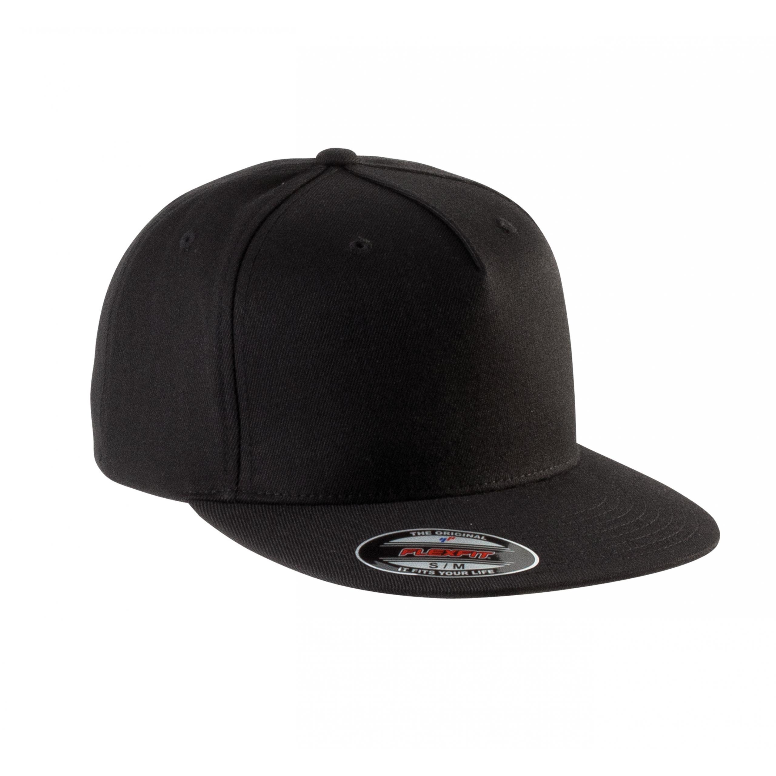 K-up - CASQUETTE FLEXFIT - 5 PANNEAUX - Black - S/M