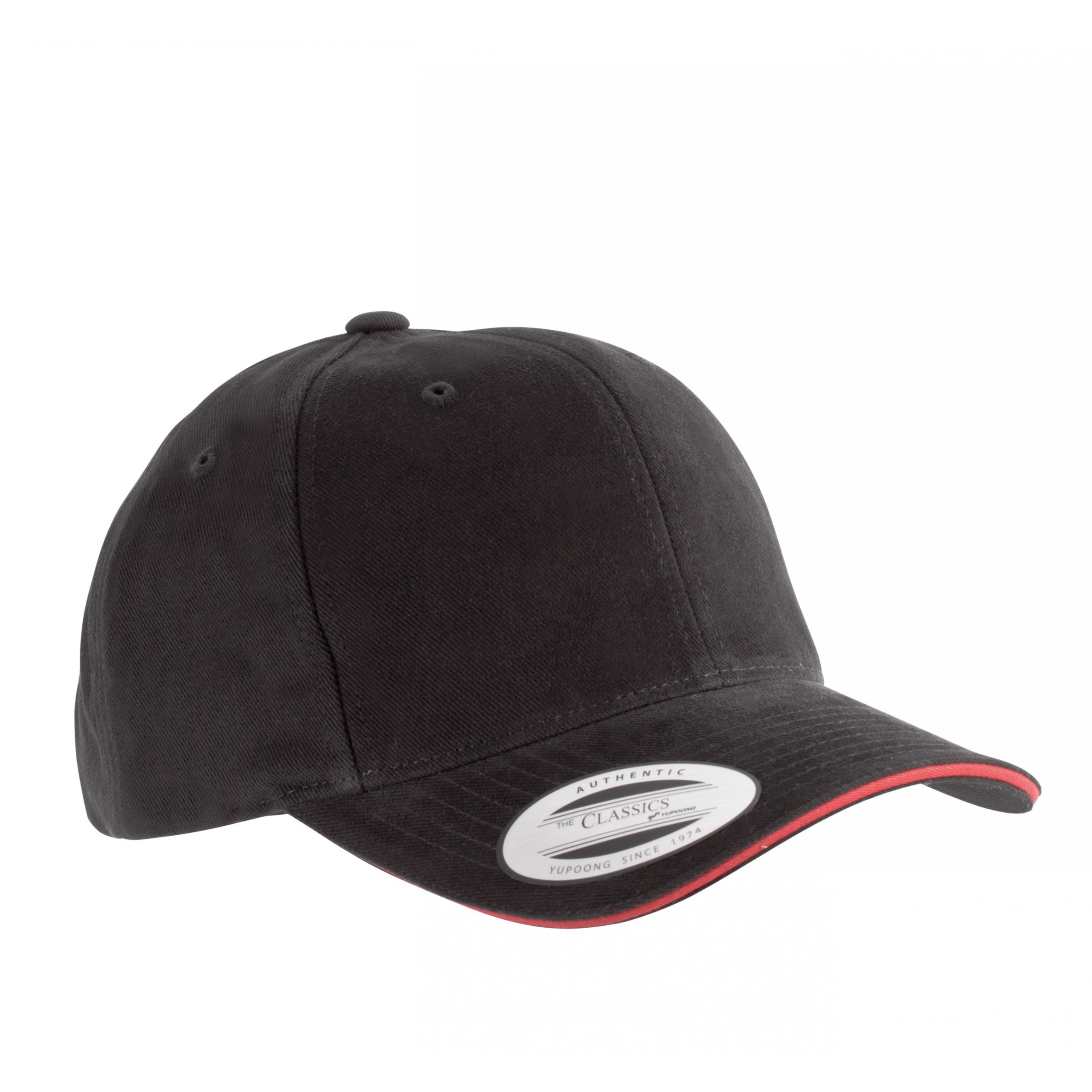 K-up - Casquette Classique - 6 panneaux - Black / Red - One Size