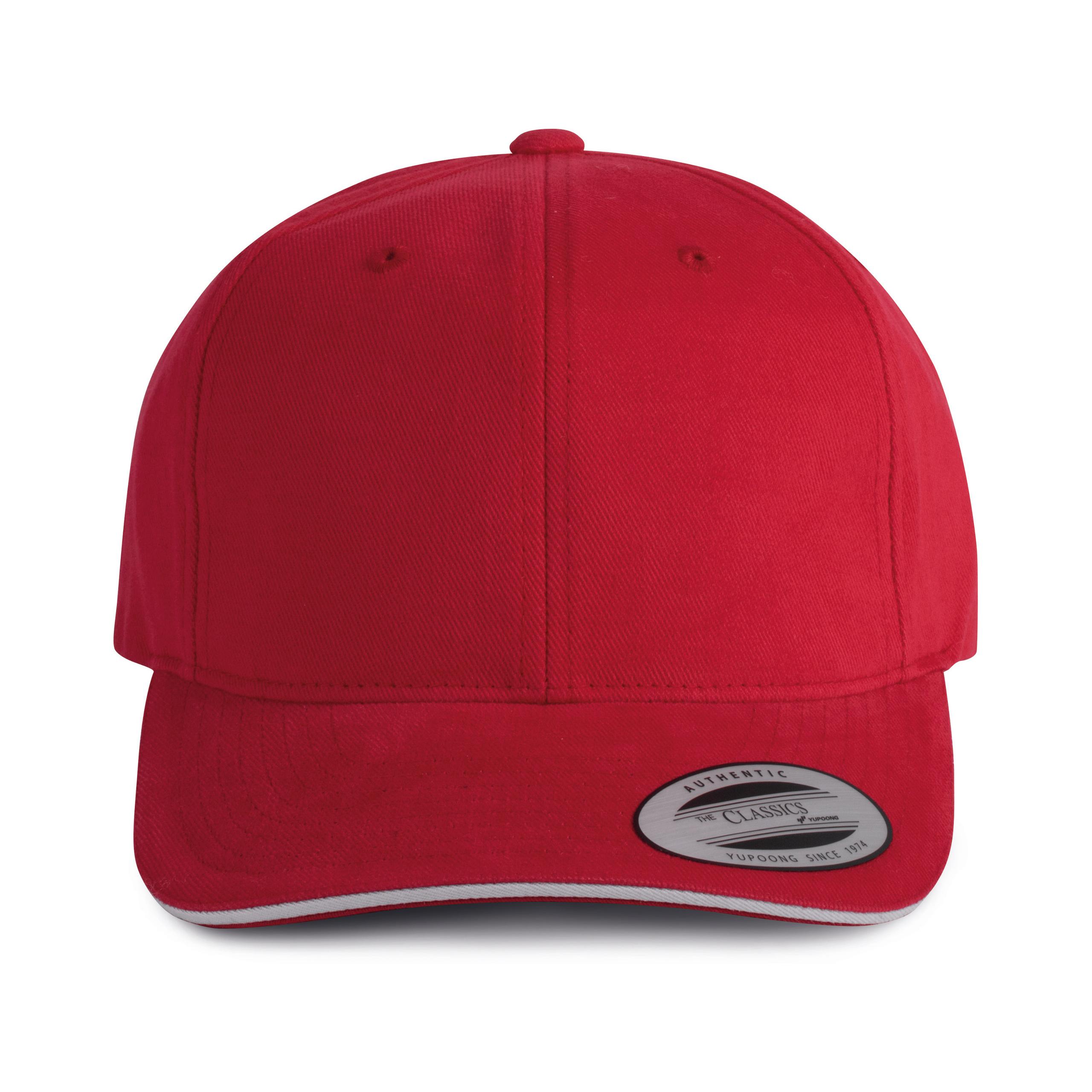 K-up - Casquette Classique - 6 panneaux - Black / Red - One Size