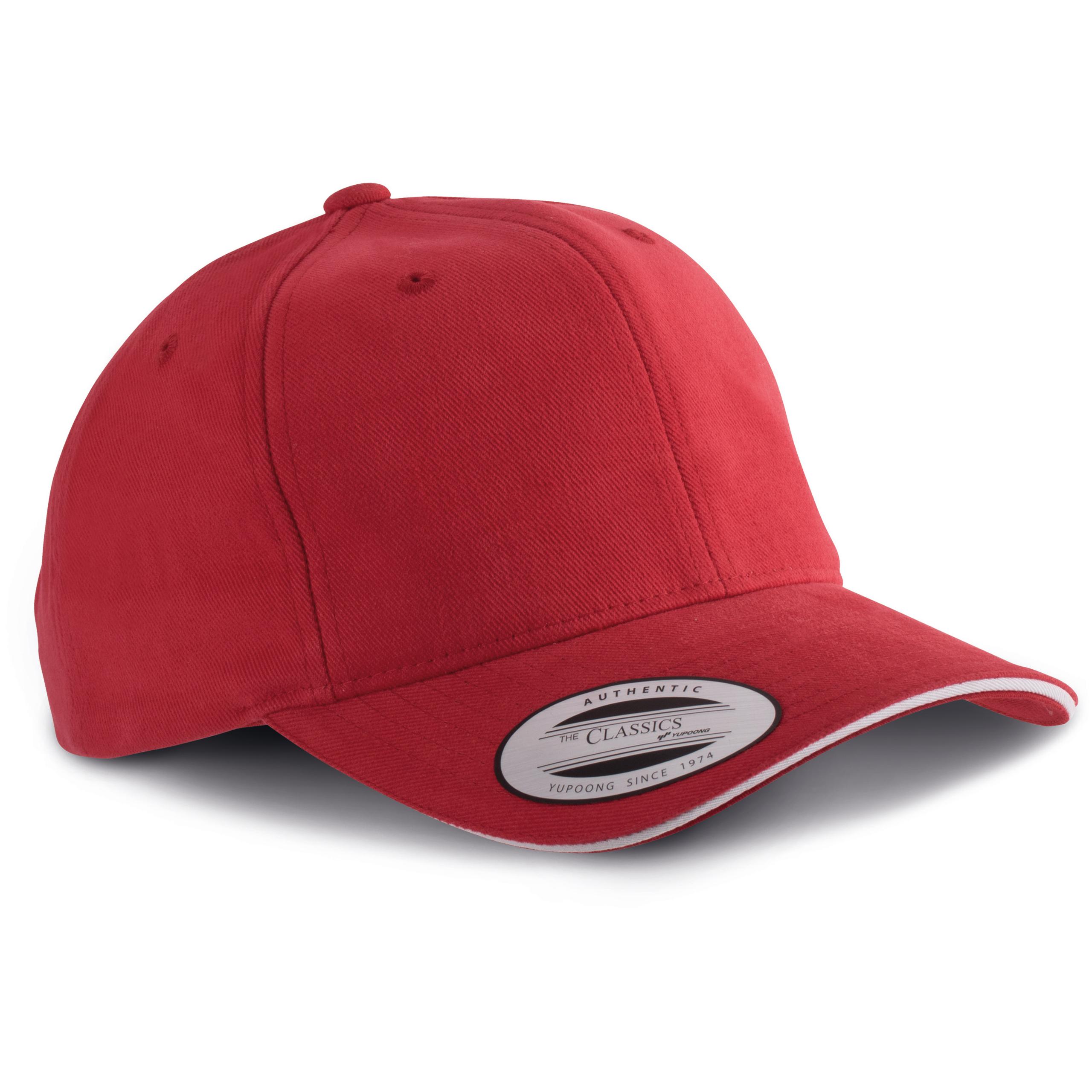 K-up - Casquette Classique - 6 panneaux - Black / Red - One Size