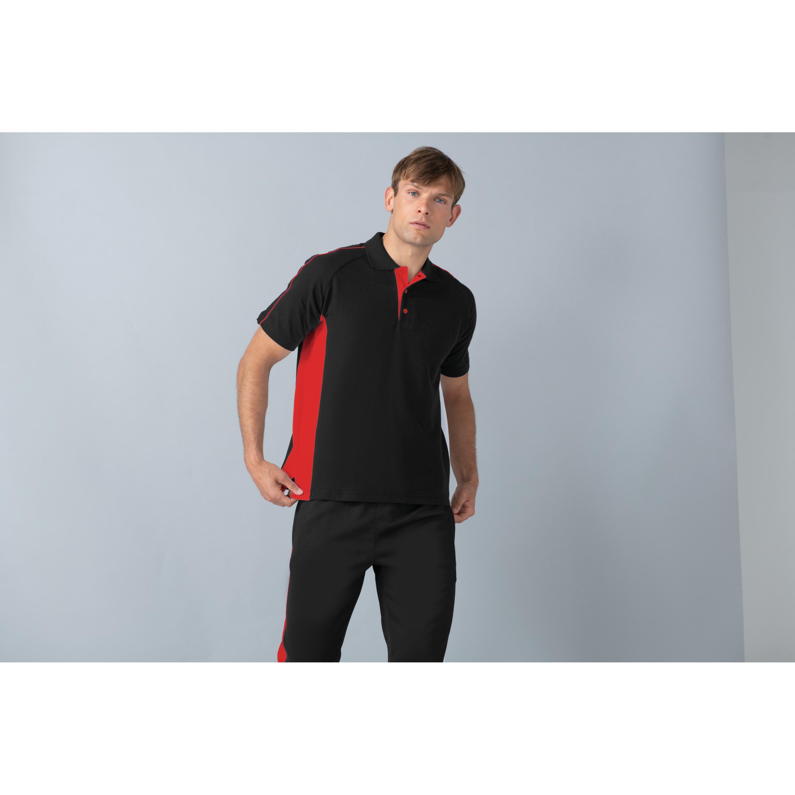 Finden & Hales - POLO SPORT - Black / Red - XXL