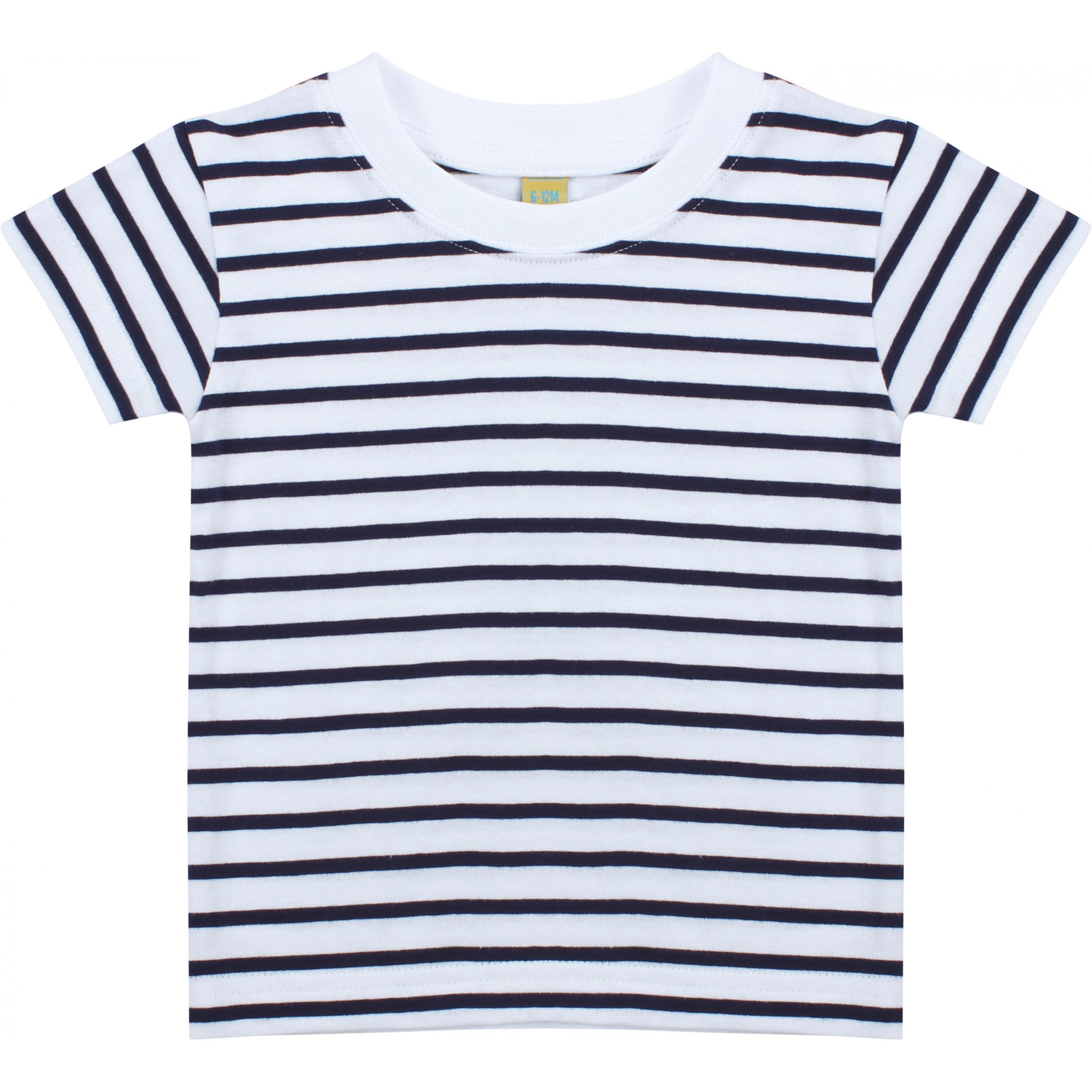 Larkwood - T-shirt rayé manches courtes - White / Oxford Navy - 0/6M