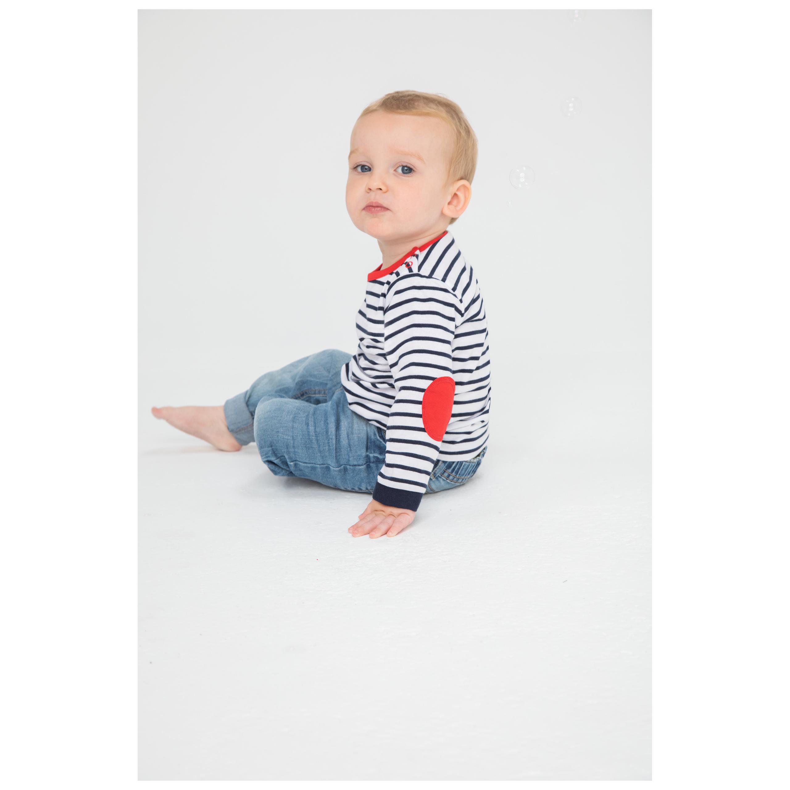 Larkwood - T-shirt manches longues à rayures - Navy / White - 0/6M