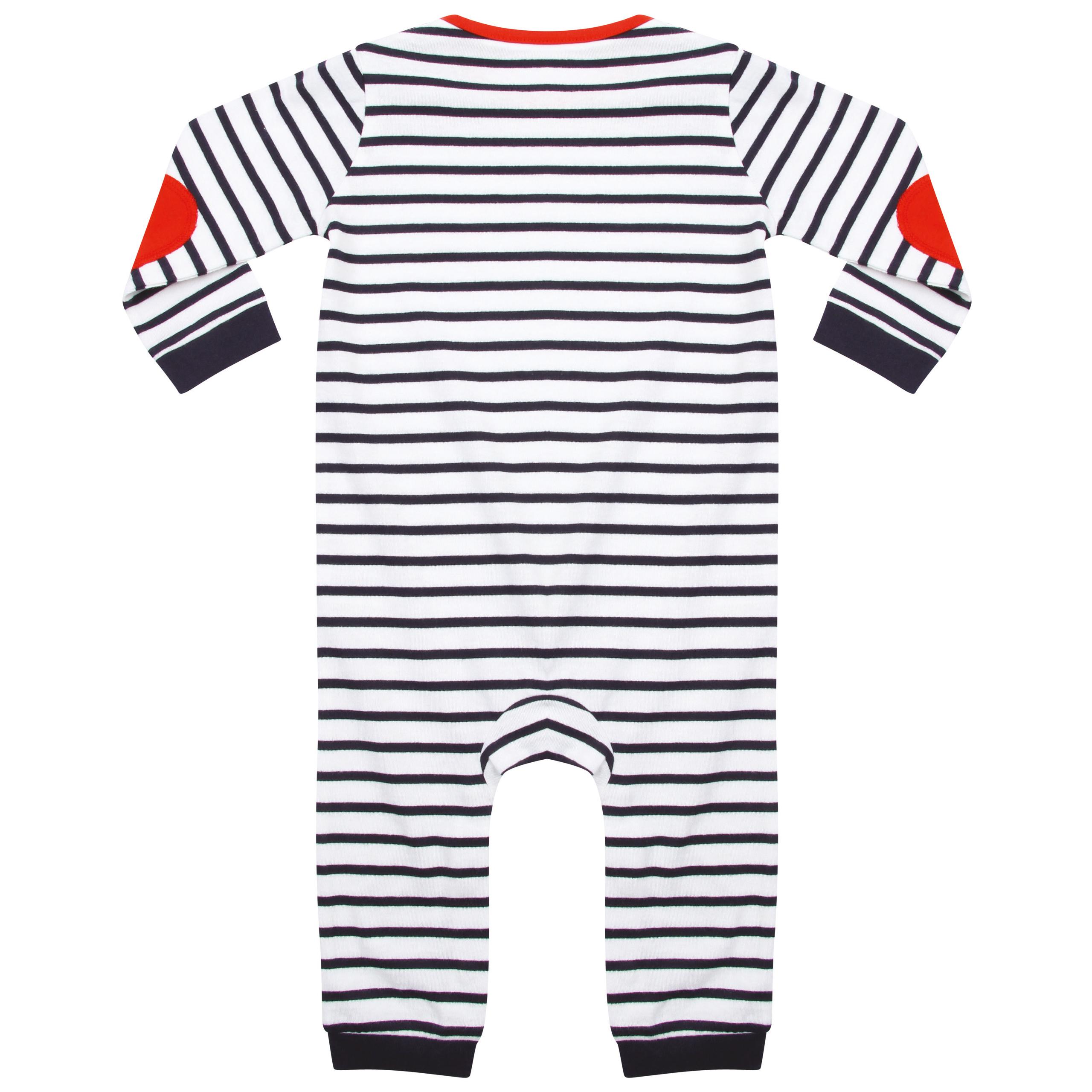 Larkwood - Body manches longues à rayures - Navy / White - 0/3M