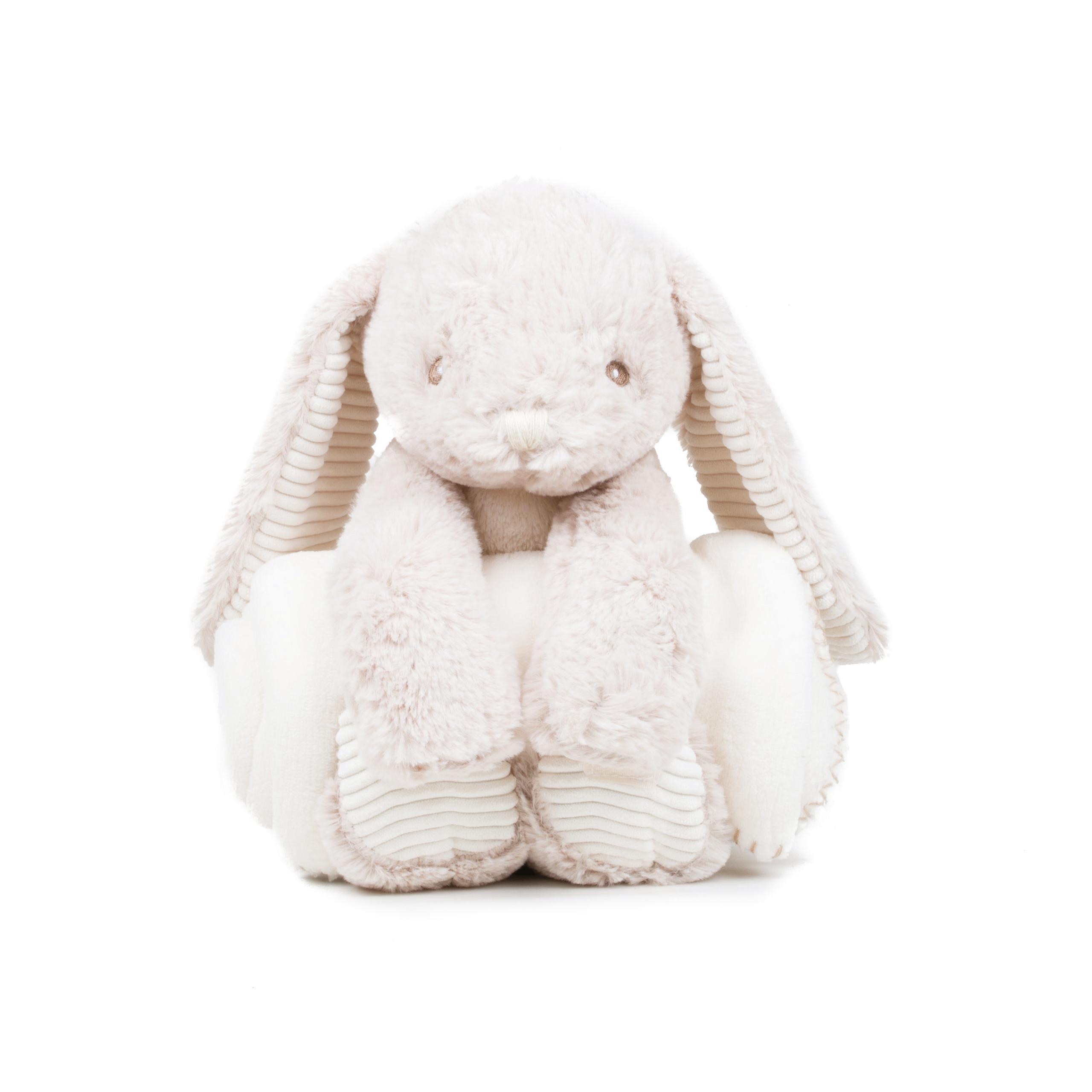 Mumbles - Peluche Lapin & couverture - Cream - 40 cm