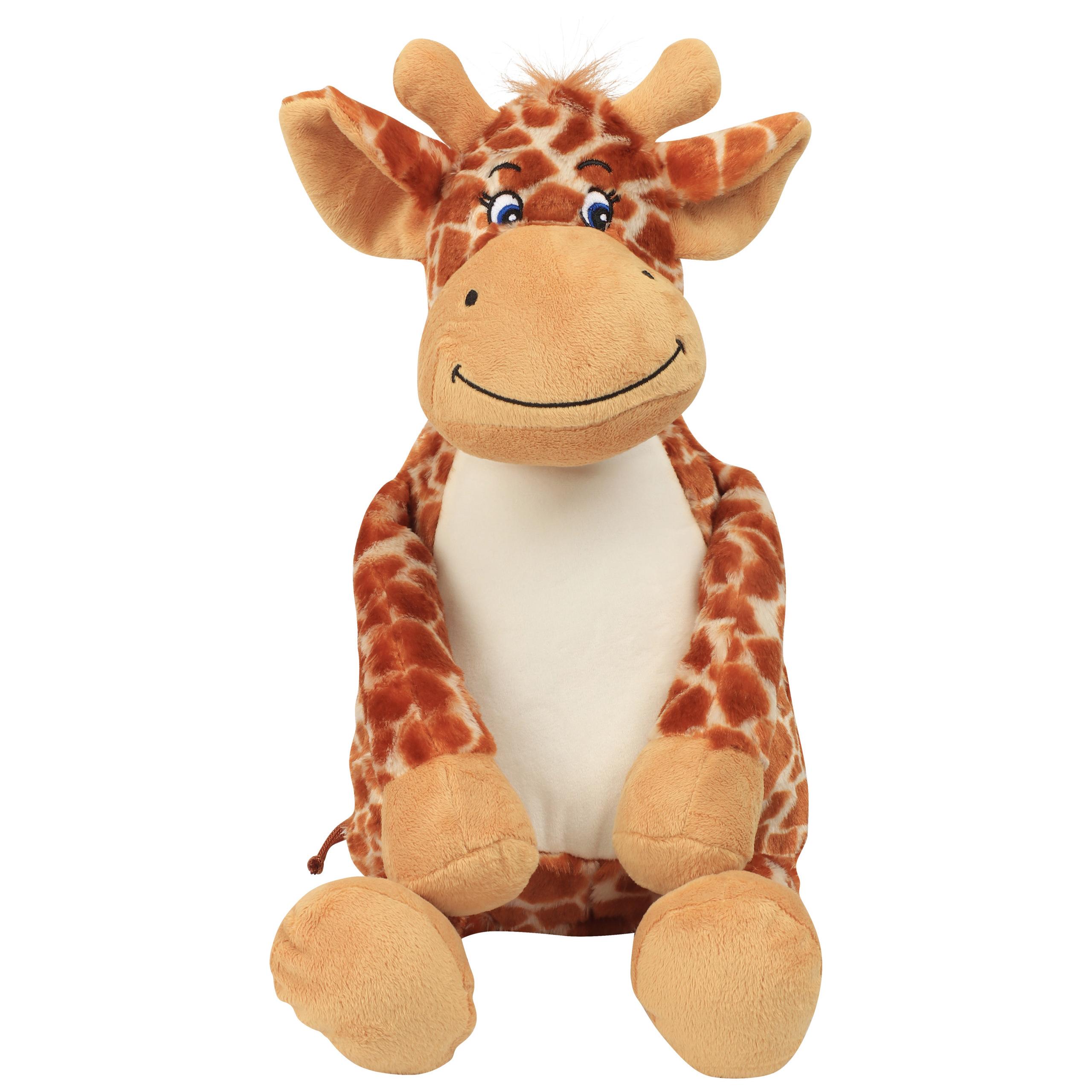 Mumbles - Peluche zippée Giraffe - Brown - One Size