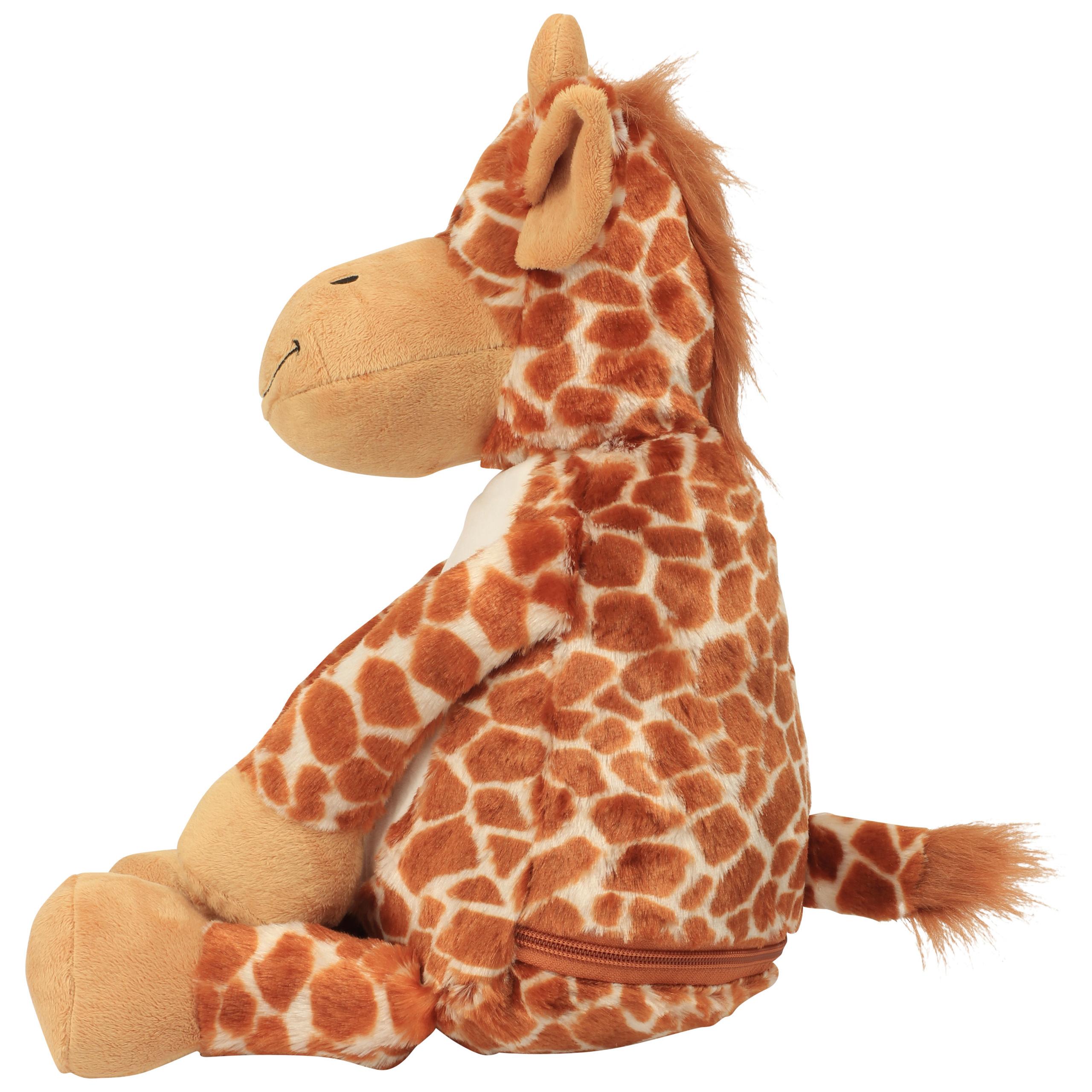 Mumbles - Peluche zippée Giraffe - Brown - One Size