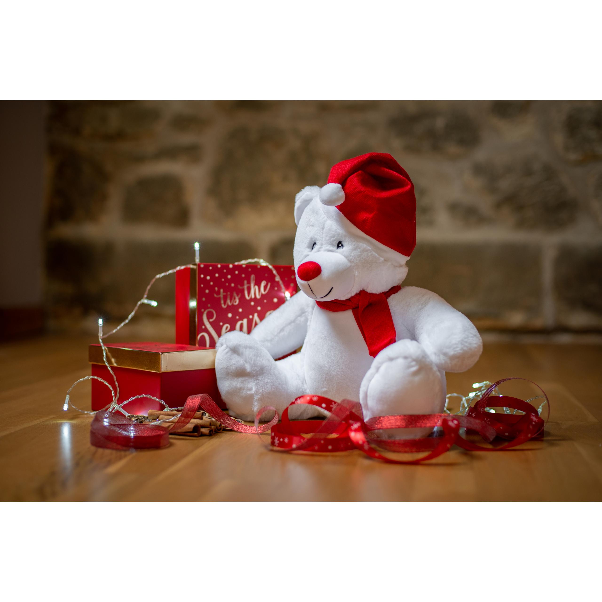 Mumbles - Peluche zippée ours de Noël - White / Red - One Size