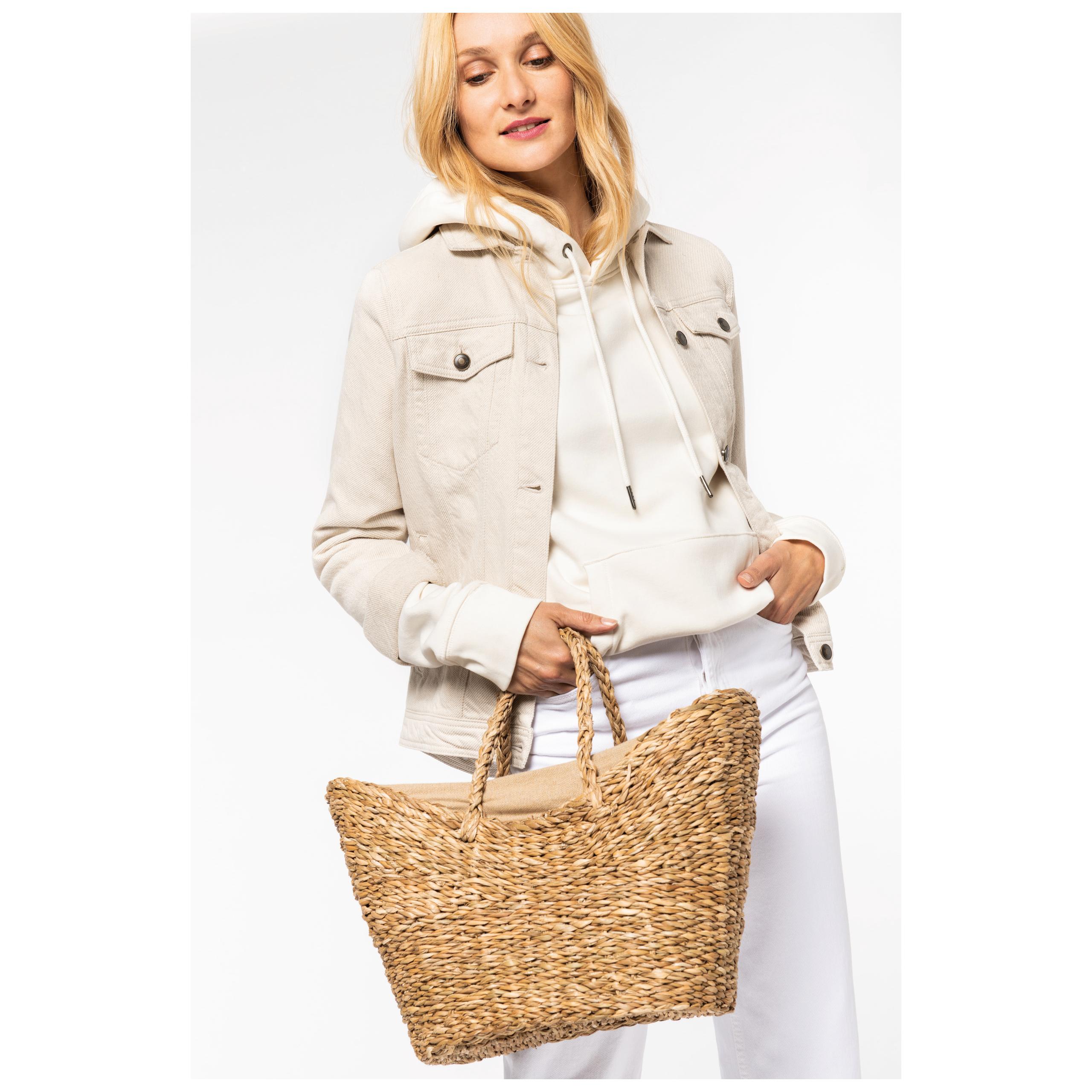 Native Spirit - Sac panier demi-lune en jonc de mer - Seagrass / Hemp - One Size