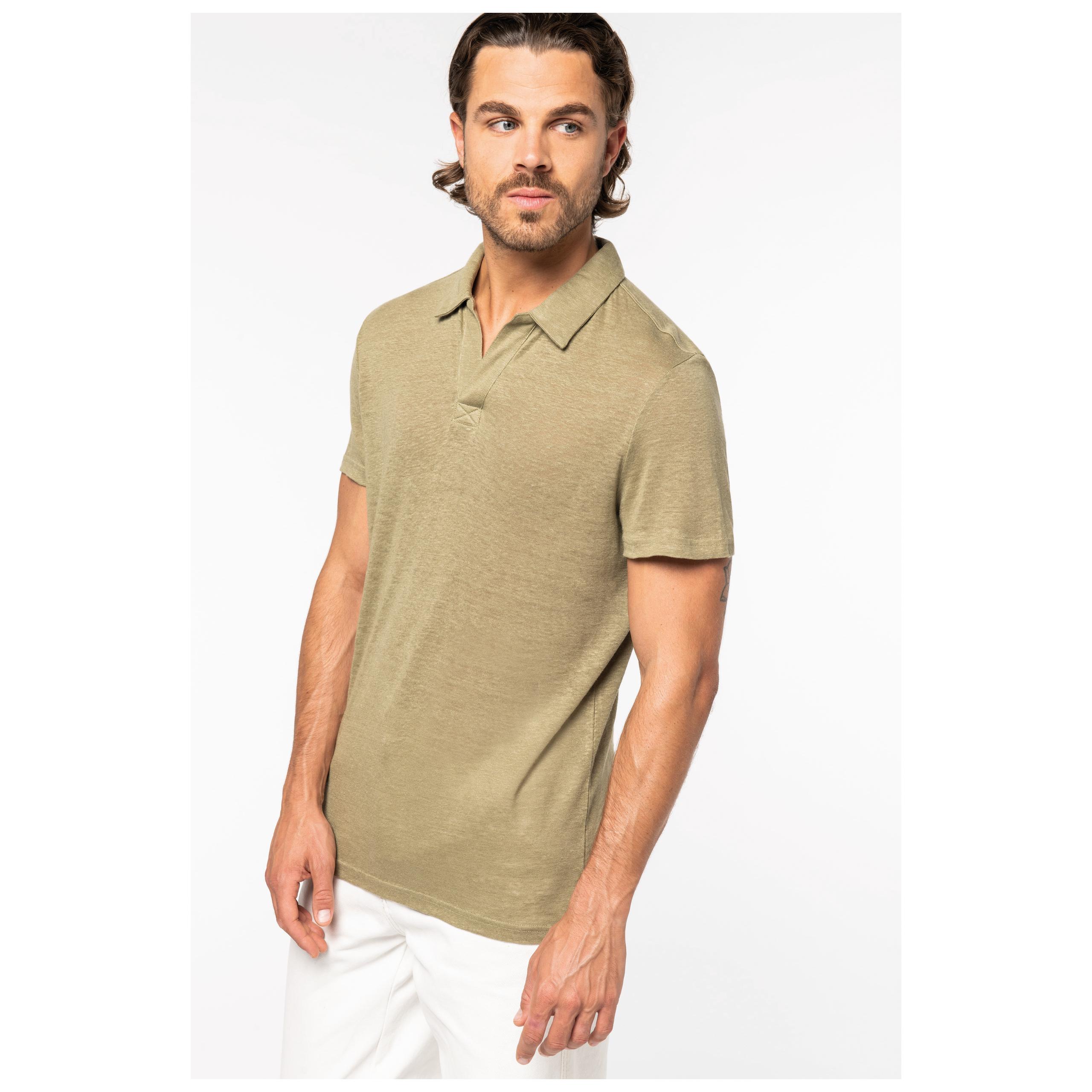 Native Spirit - Polo en lin homme - 190g - Ivory - S