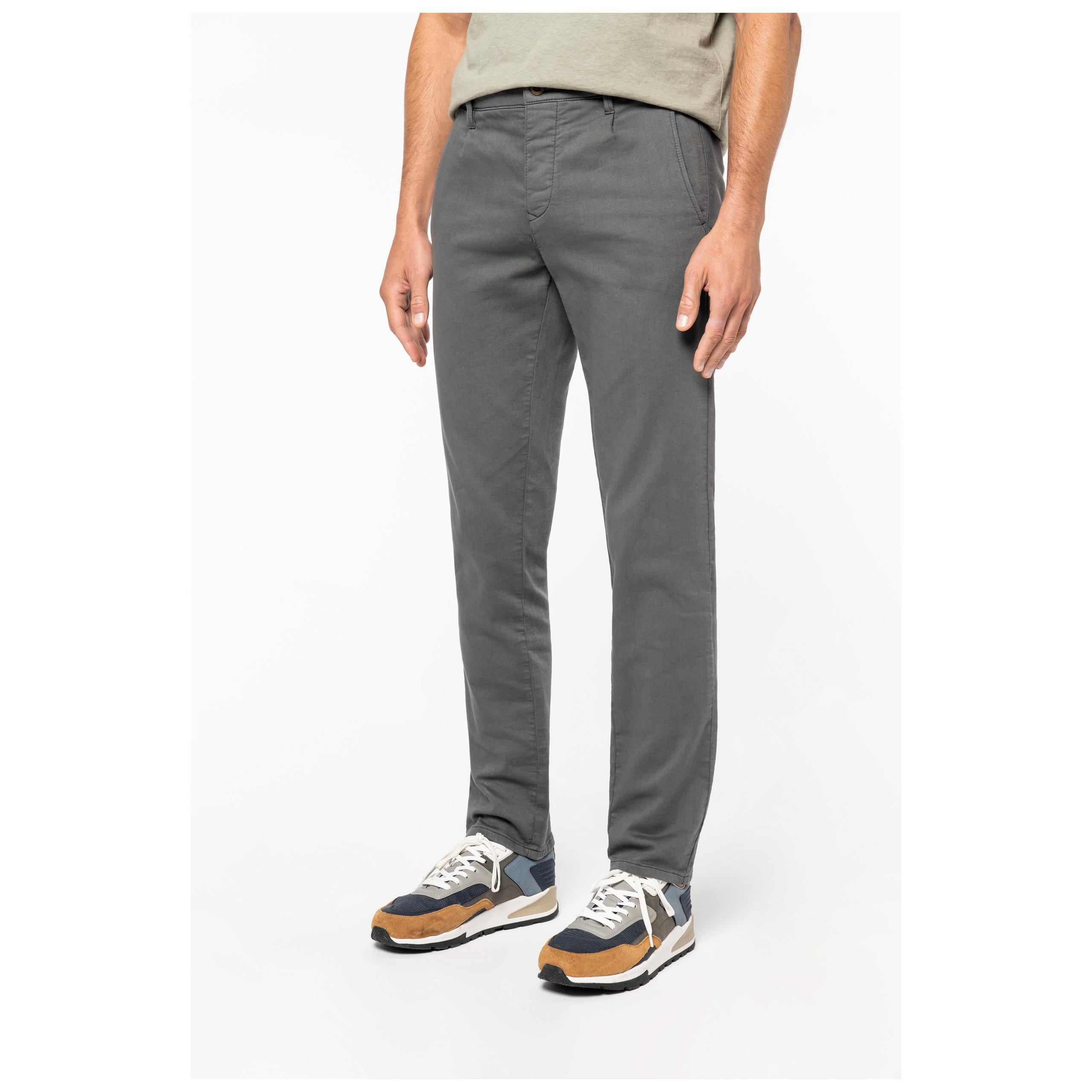 Native Spirit - Chino French Terry homme  - 350g - Washed Iron grey - S