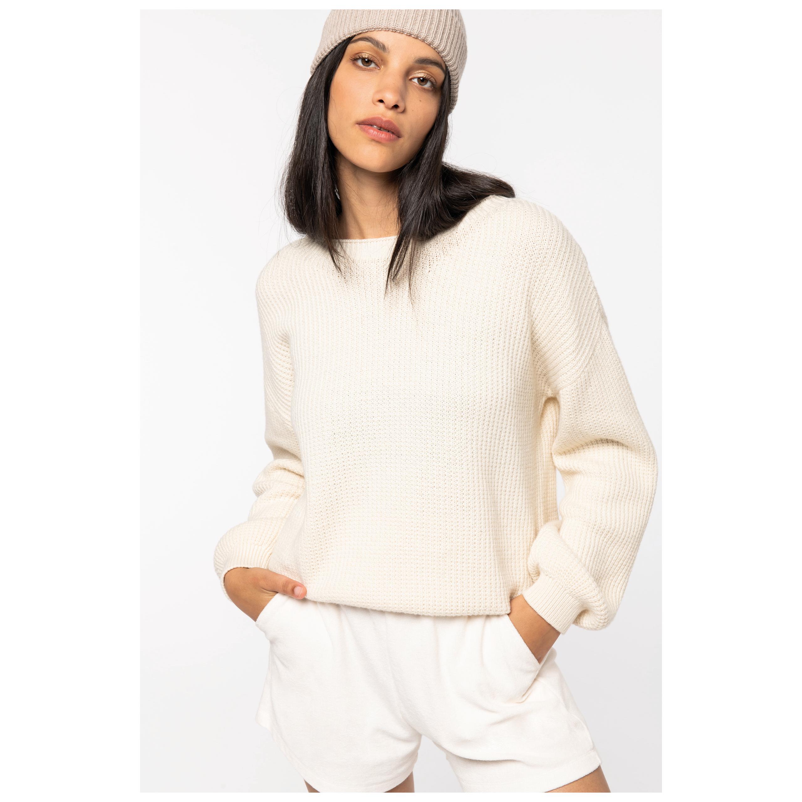 Native Spirit - Pull en laine mérinos responsable femme - Ivory - XS