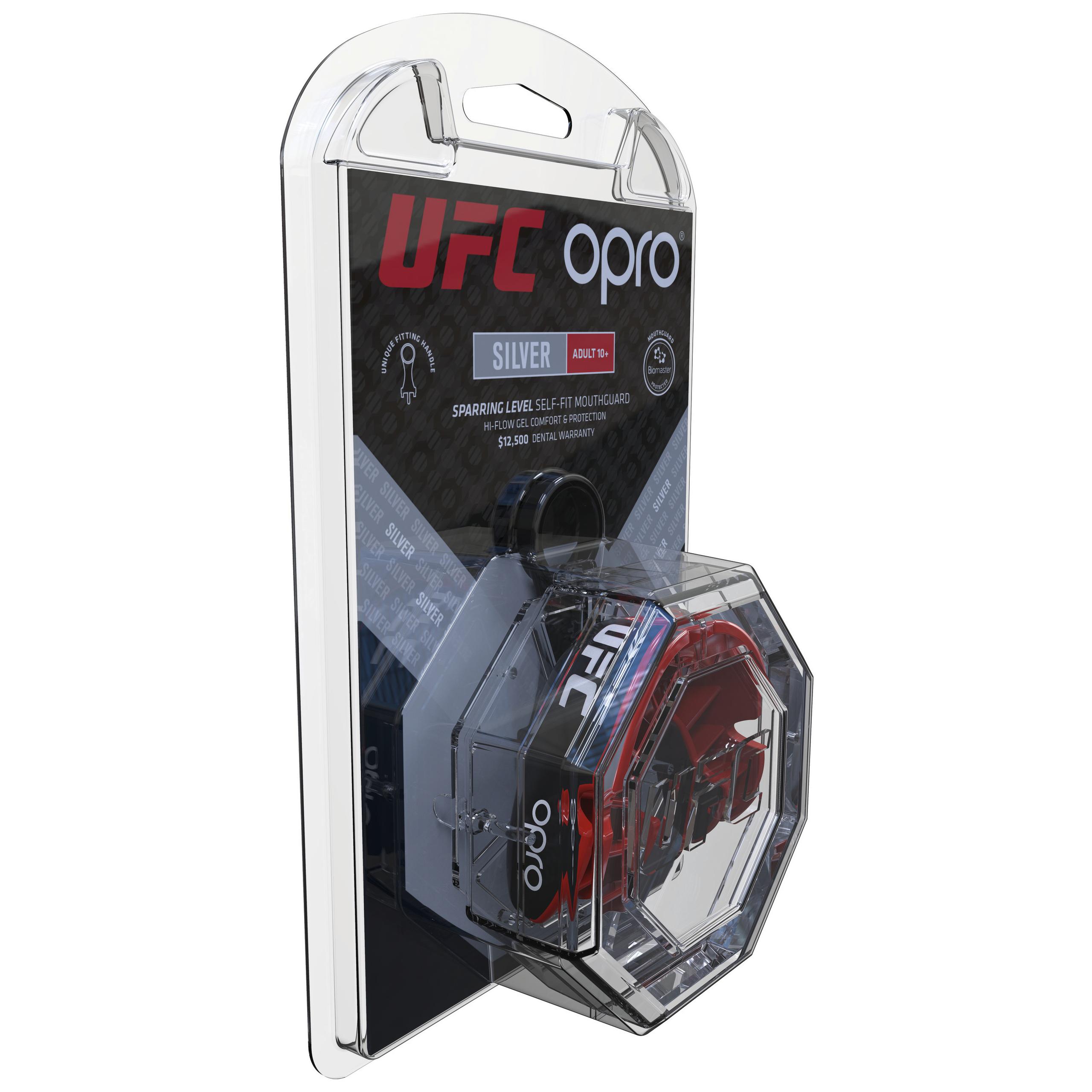 Opro - PROTÈGE-DENTS UFC SILVER GEN4 - Black / Red - JR (Junior)