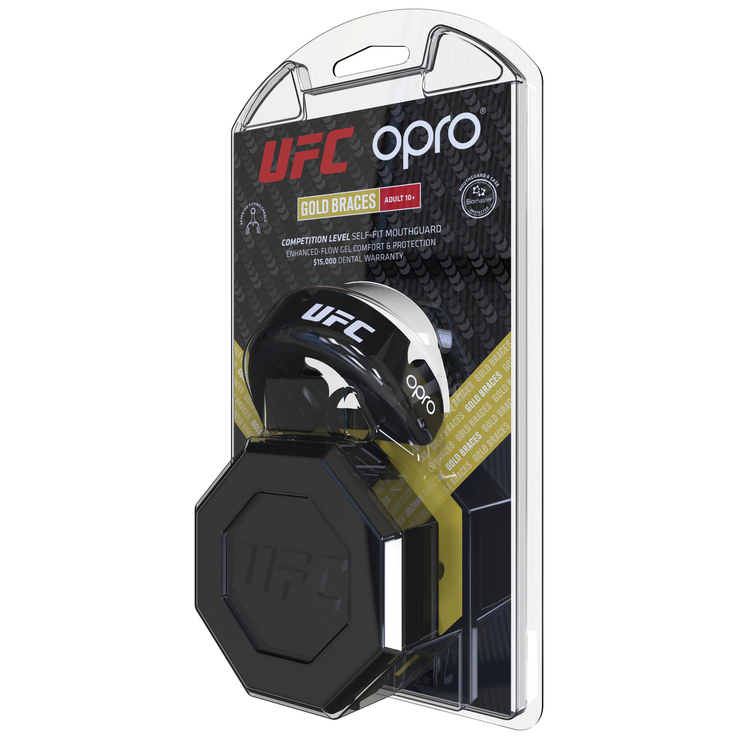 Opro - PROTÈGE-DENTS UFC GOLD ORTHO GEN4 - Black Metal / Silver - One Size