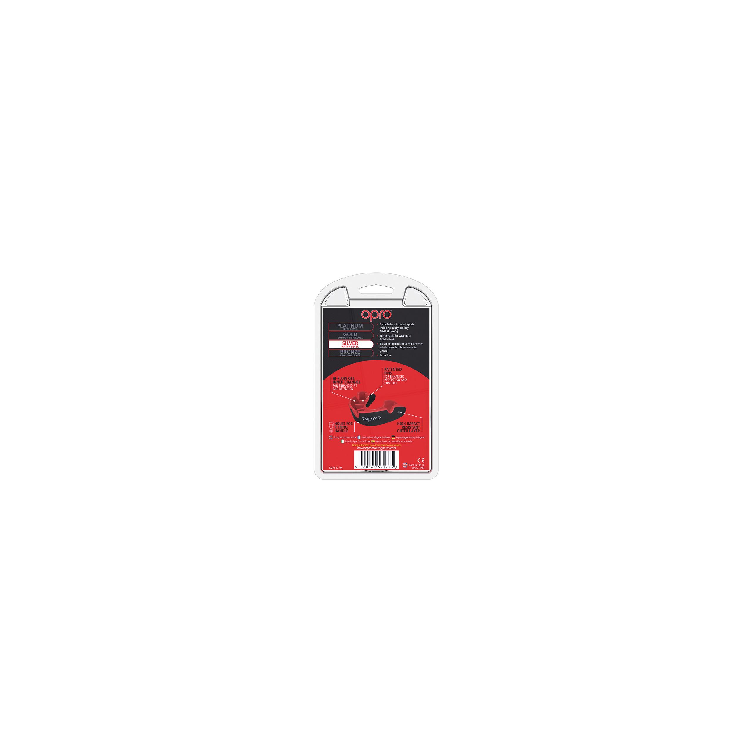 Opro - Protège-dents  Silver Junior GEN4 - Black / Red - One Size