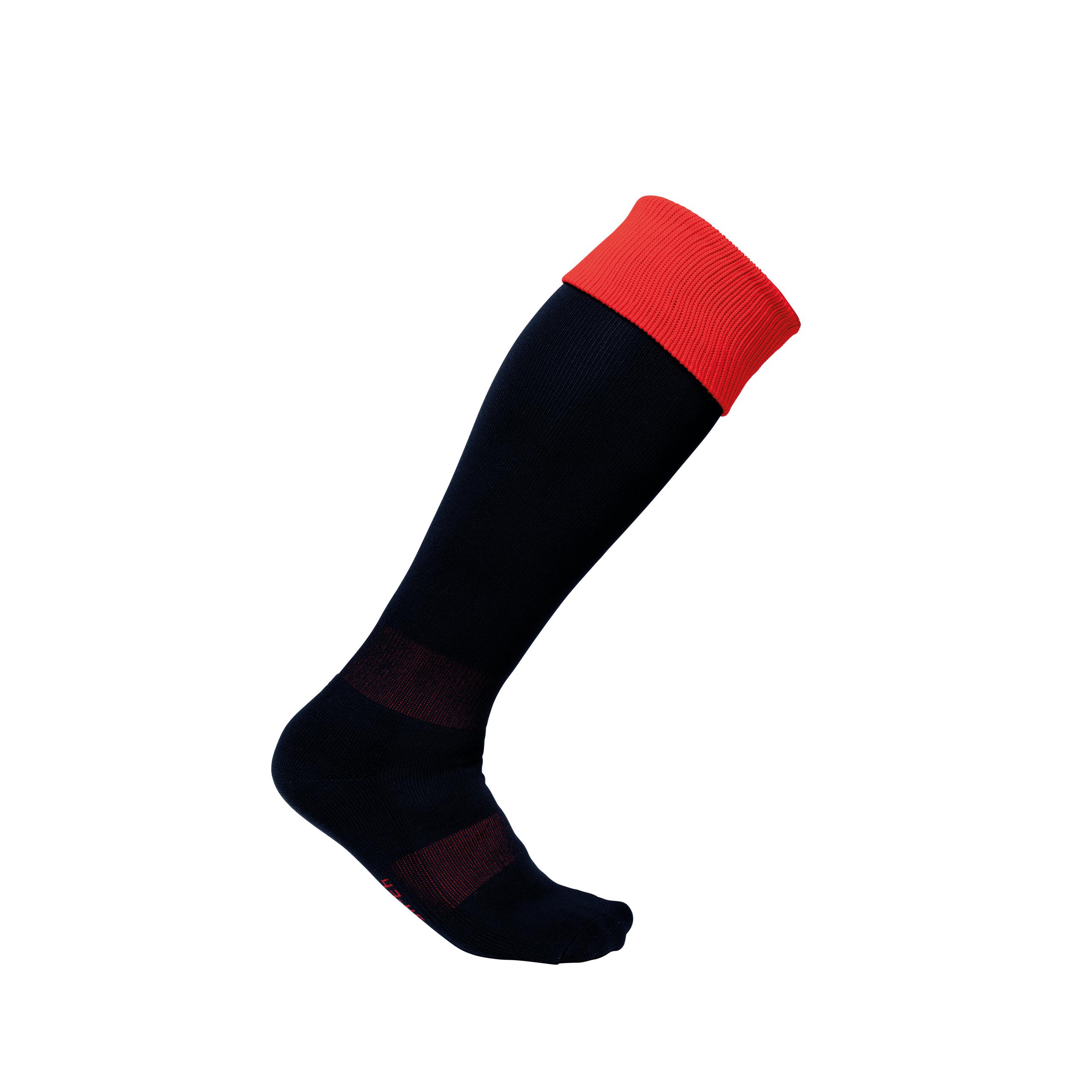 PROACT® - Chaussettes de sport bicolores unisexe - Black / Sporty Red - 27/30 EU