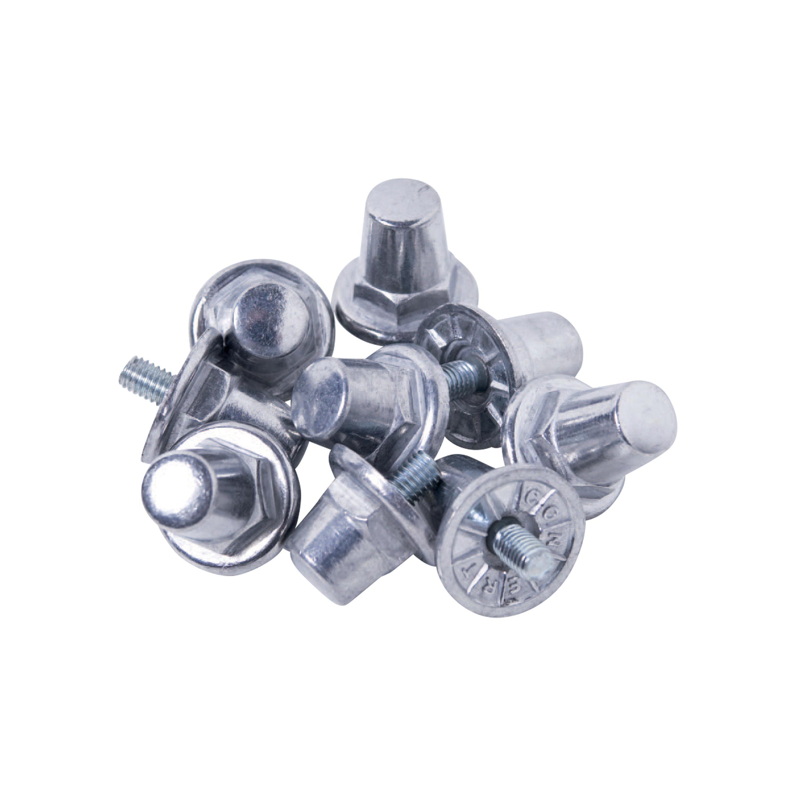 PROACT® - Pack de 100 crampons alu hexagonaux - Silver - 13 mm