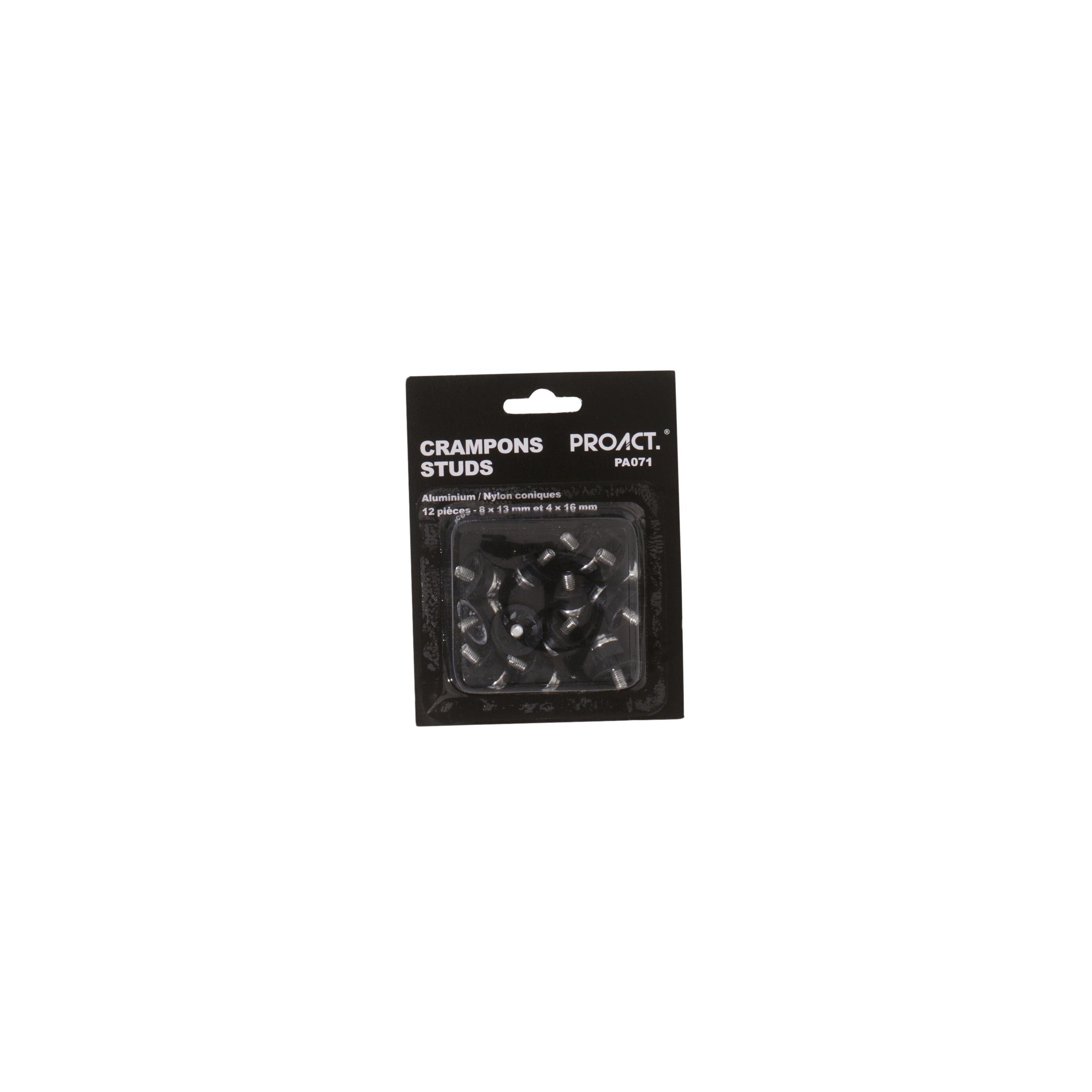 PROACT® - Boîte de 12 crampons mixtes alu/ nylon coniques - Silver - 8x13mm+4x16mm