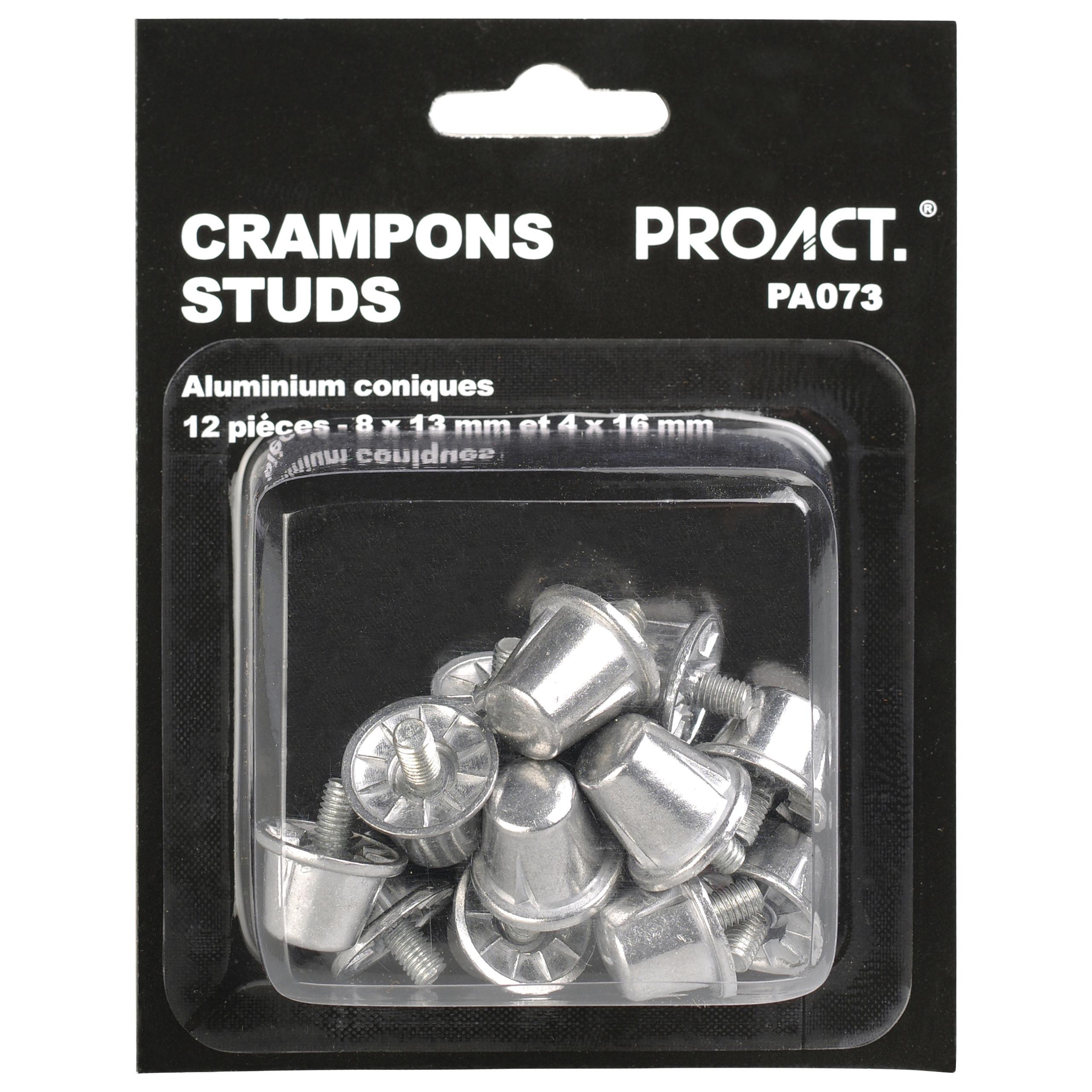 PROACT® - Boîte de 12 crampons alu coniques - Silver - 8x13mm+4x16mm