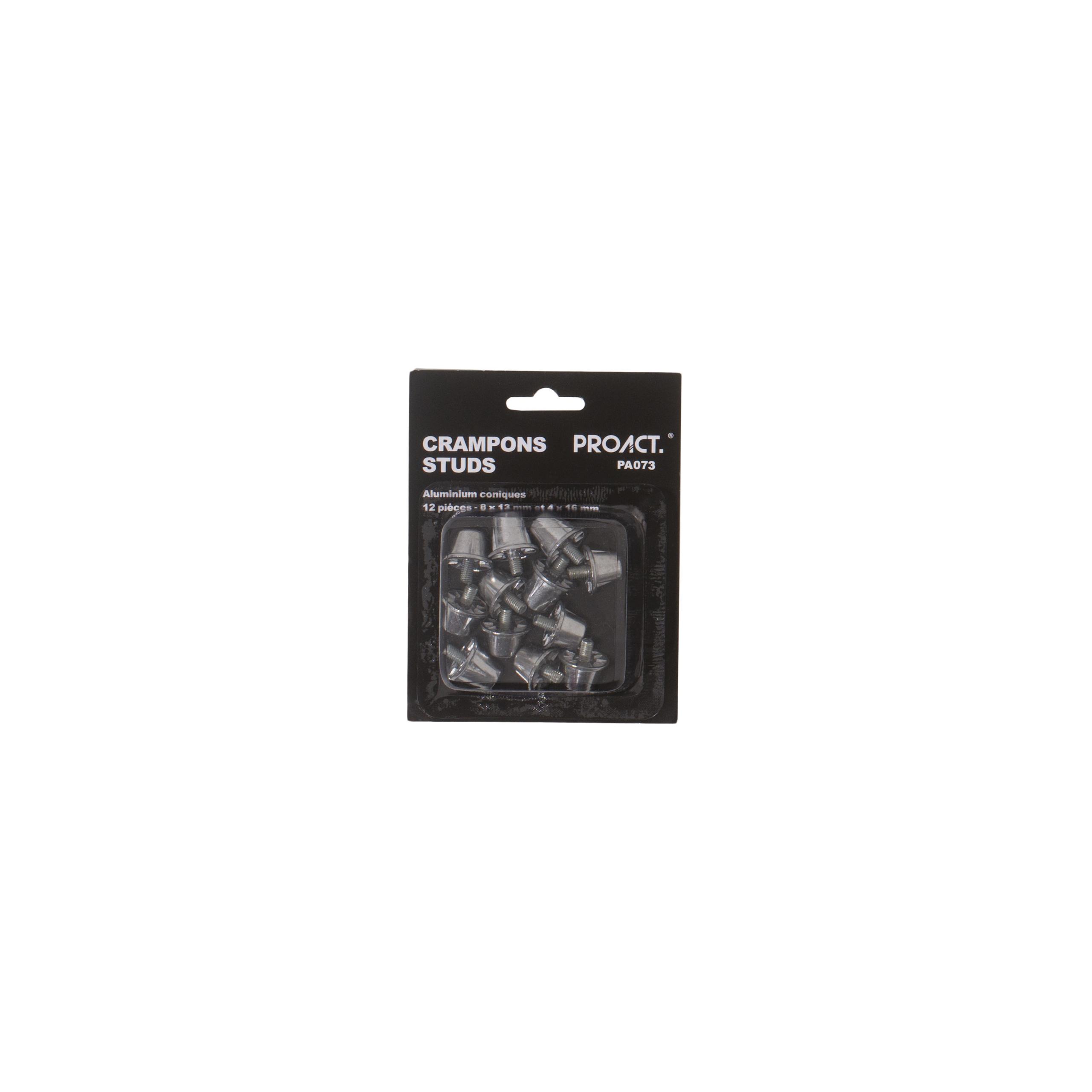 PROACT® - Boîte de 12 crampons alu coniques - Silver - 8x13mm+4x16mm