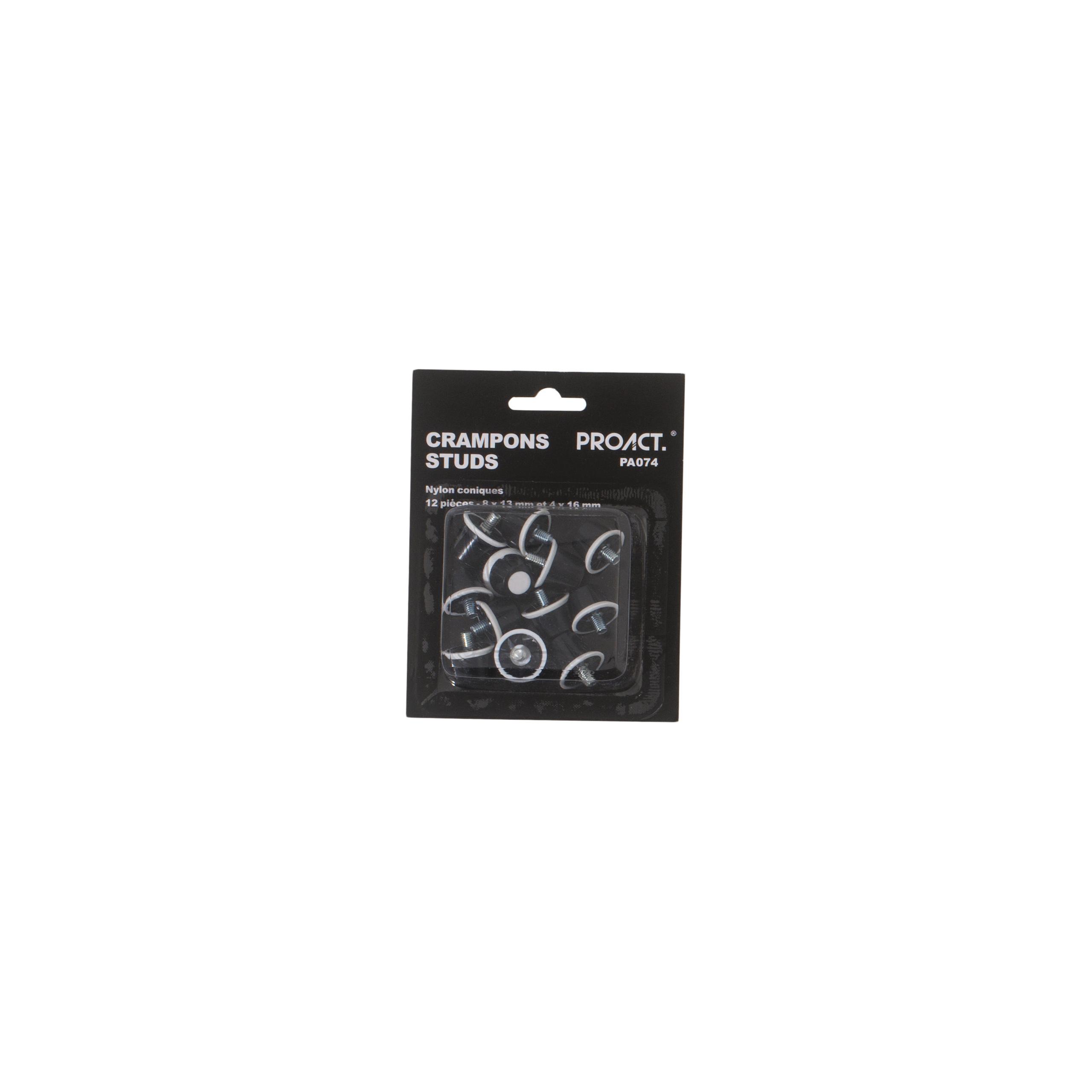 PROACT® - Boîte de 12 crampons nylon coniques - Black - 8x13mm+4x16mm