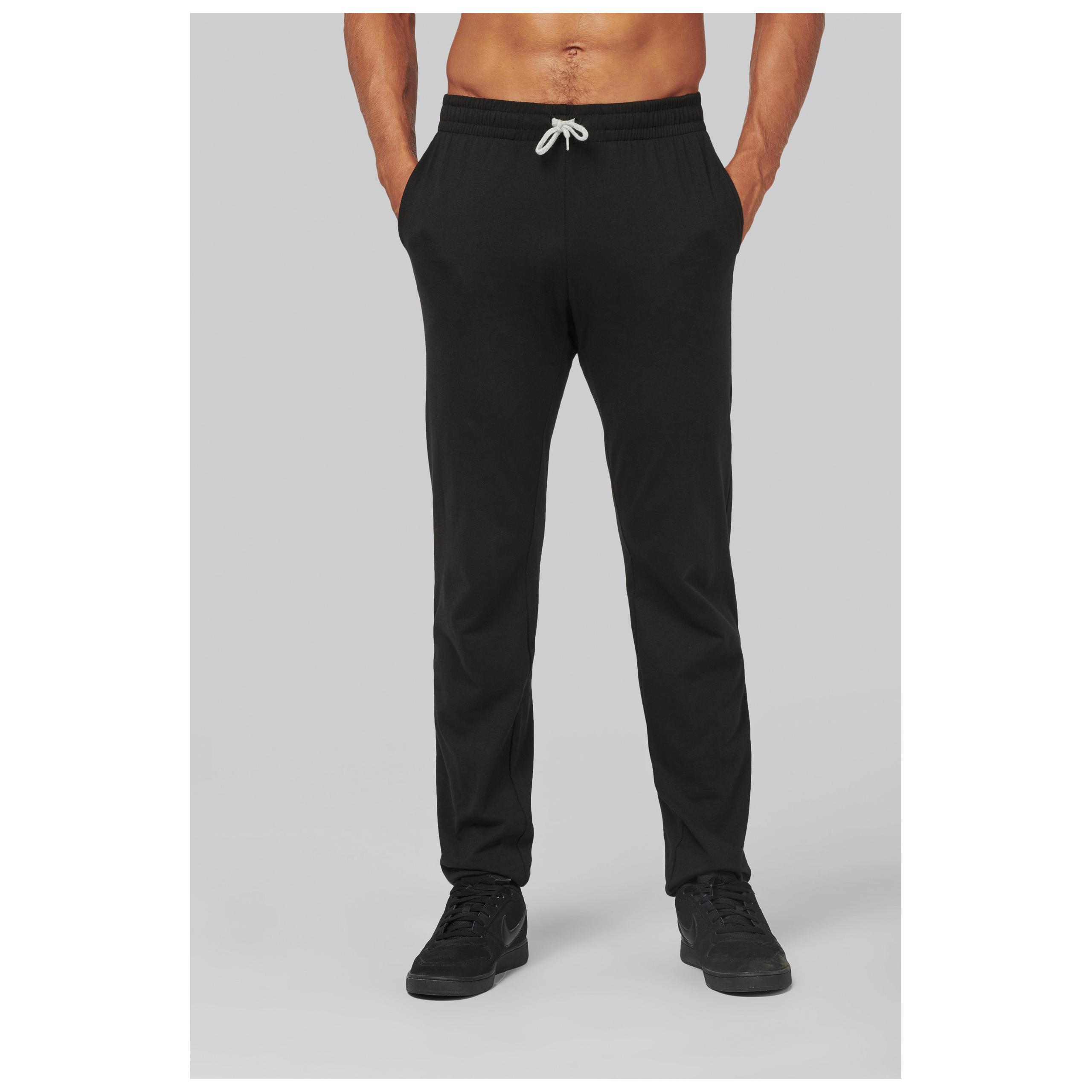 PROACT® - Pantalon de jogging en coton léger unisexe - Black - XS