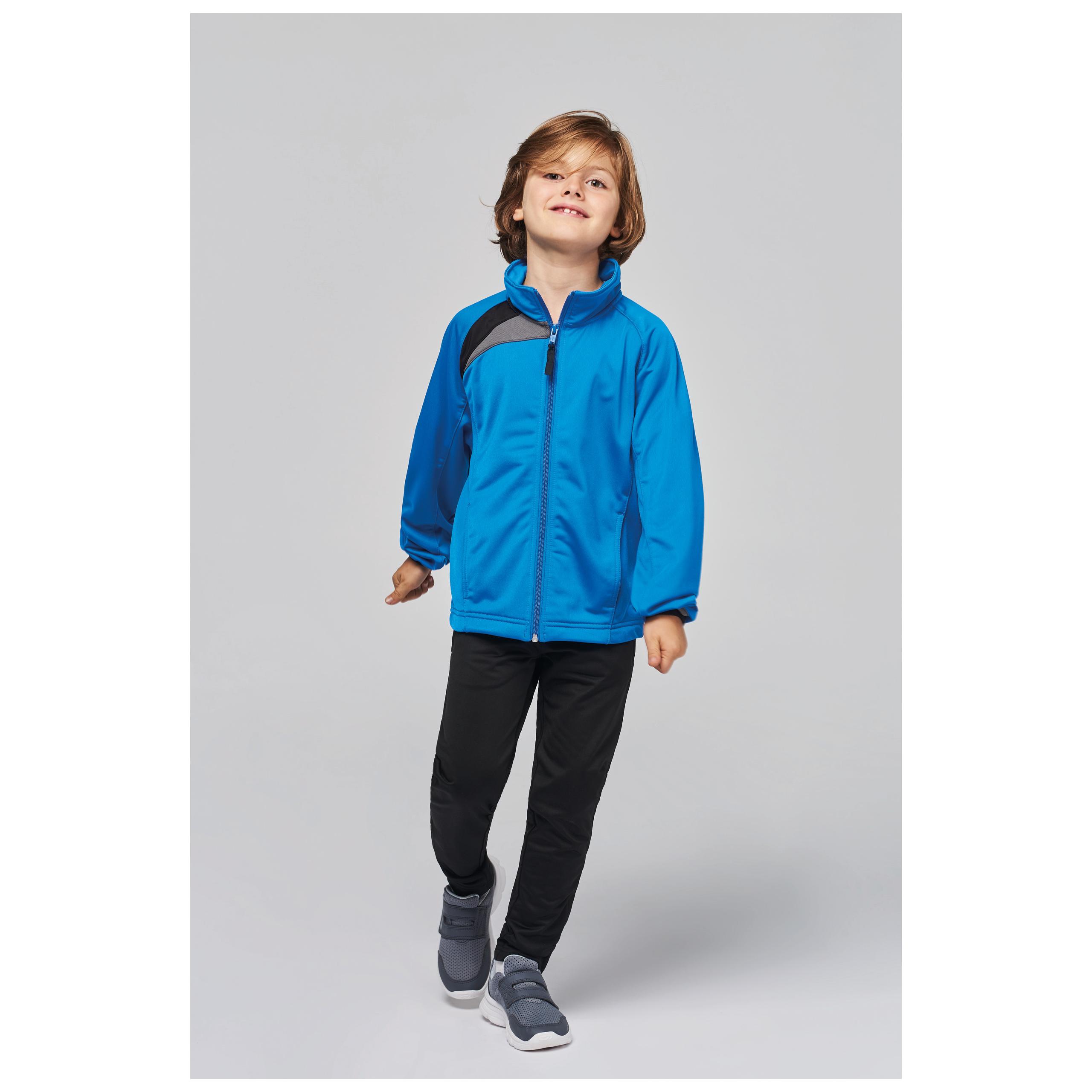 PROACT® - Veste de survêtement enfant - Black / White / Storm Grey - 6/8 ans