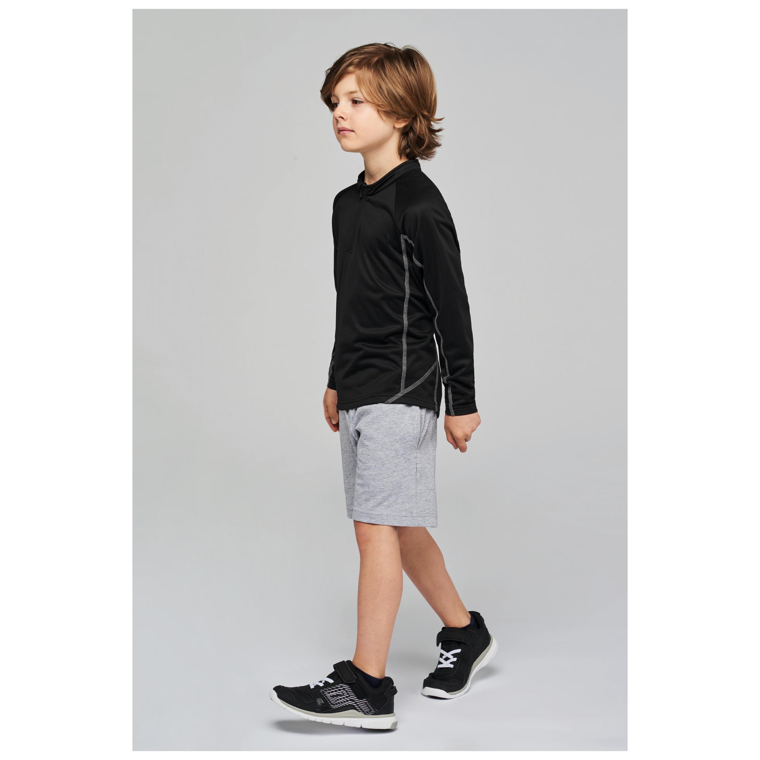 PROACT® - Sweat de running 1/4 zip enfant - Black - 6/8 ans