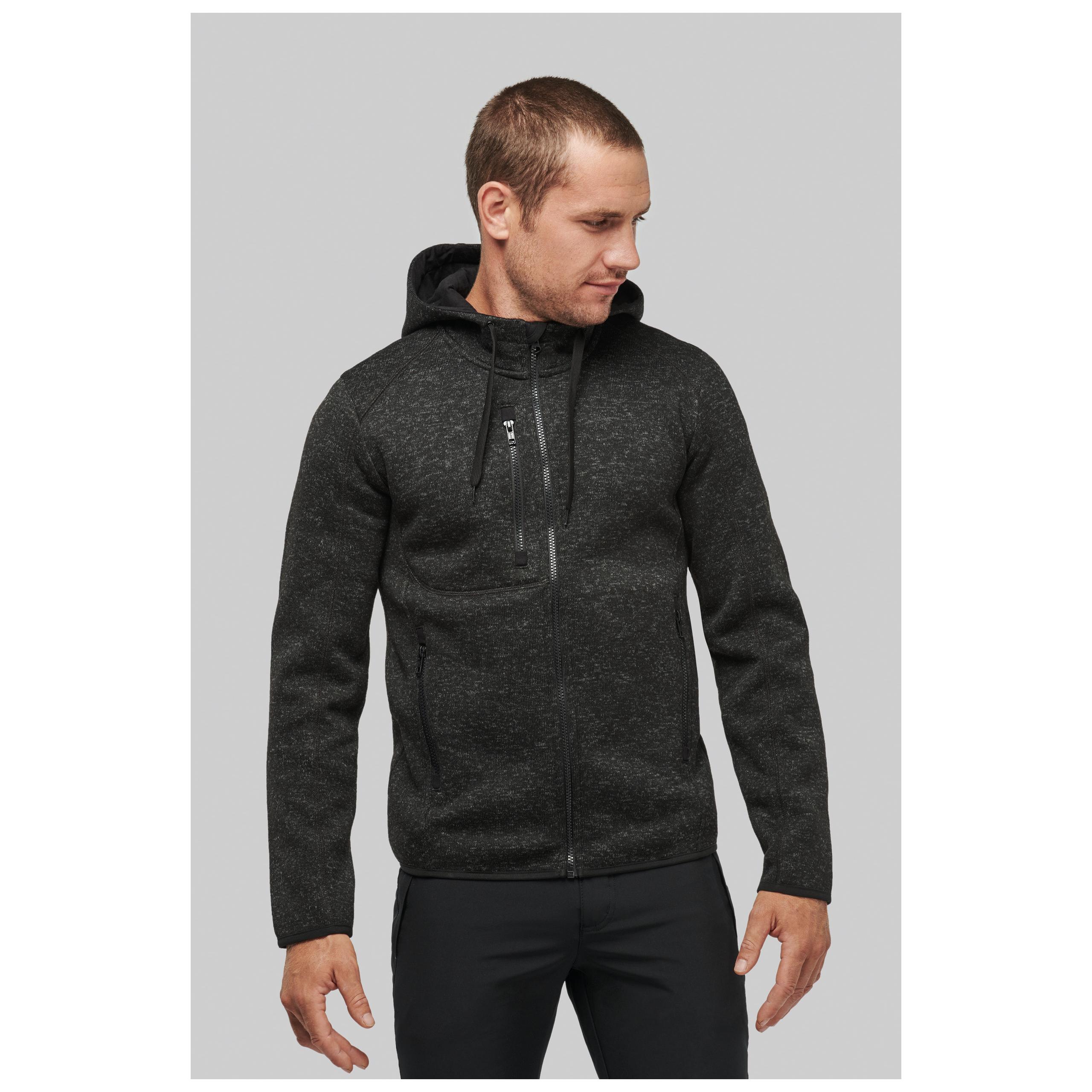 PROACT® - Veste à capuche chinée - Dark Grey Melange - S