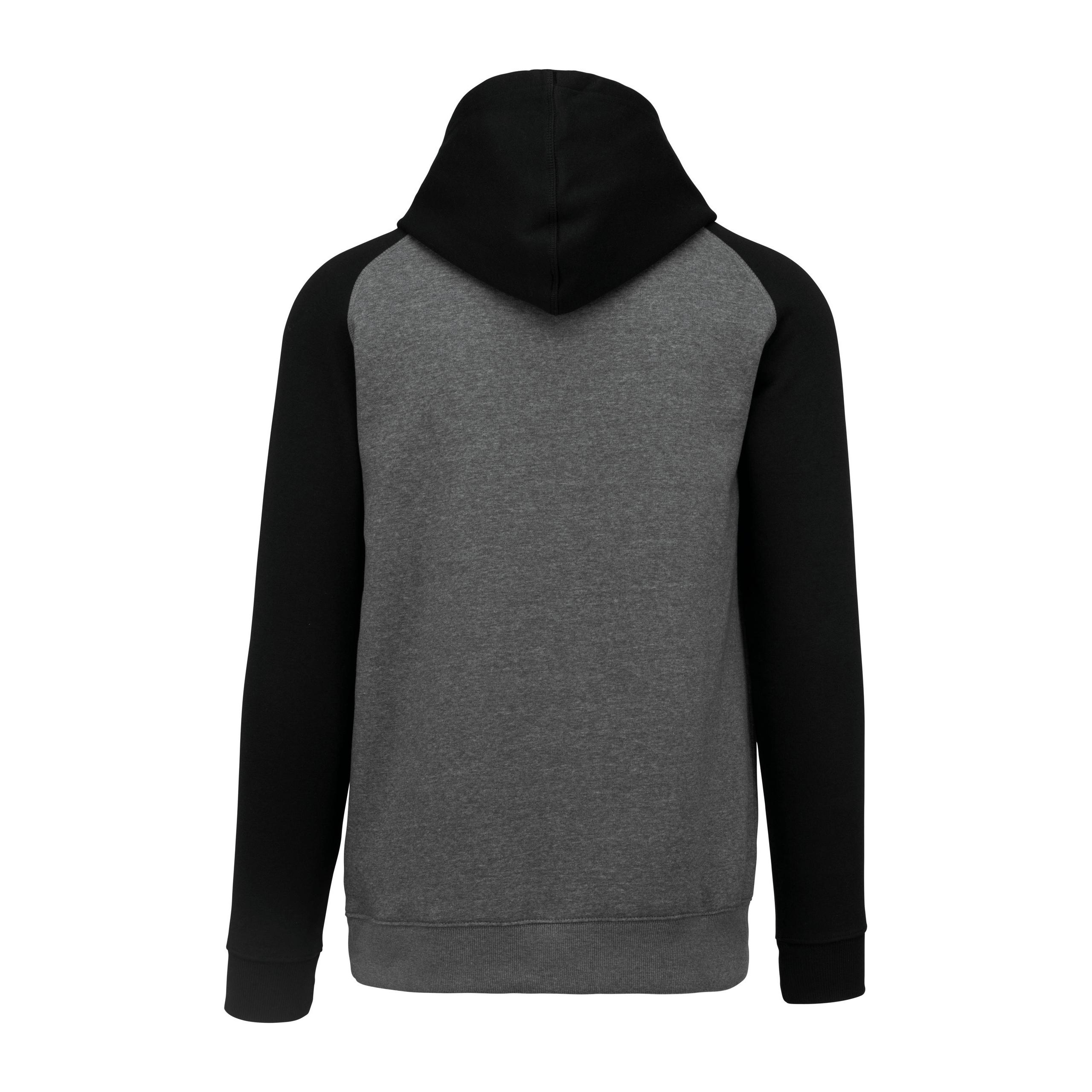 PROACT® - Sweat-shirt à capuche bicolore - Grey Heather / Black - XS