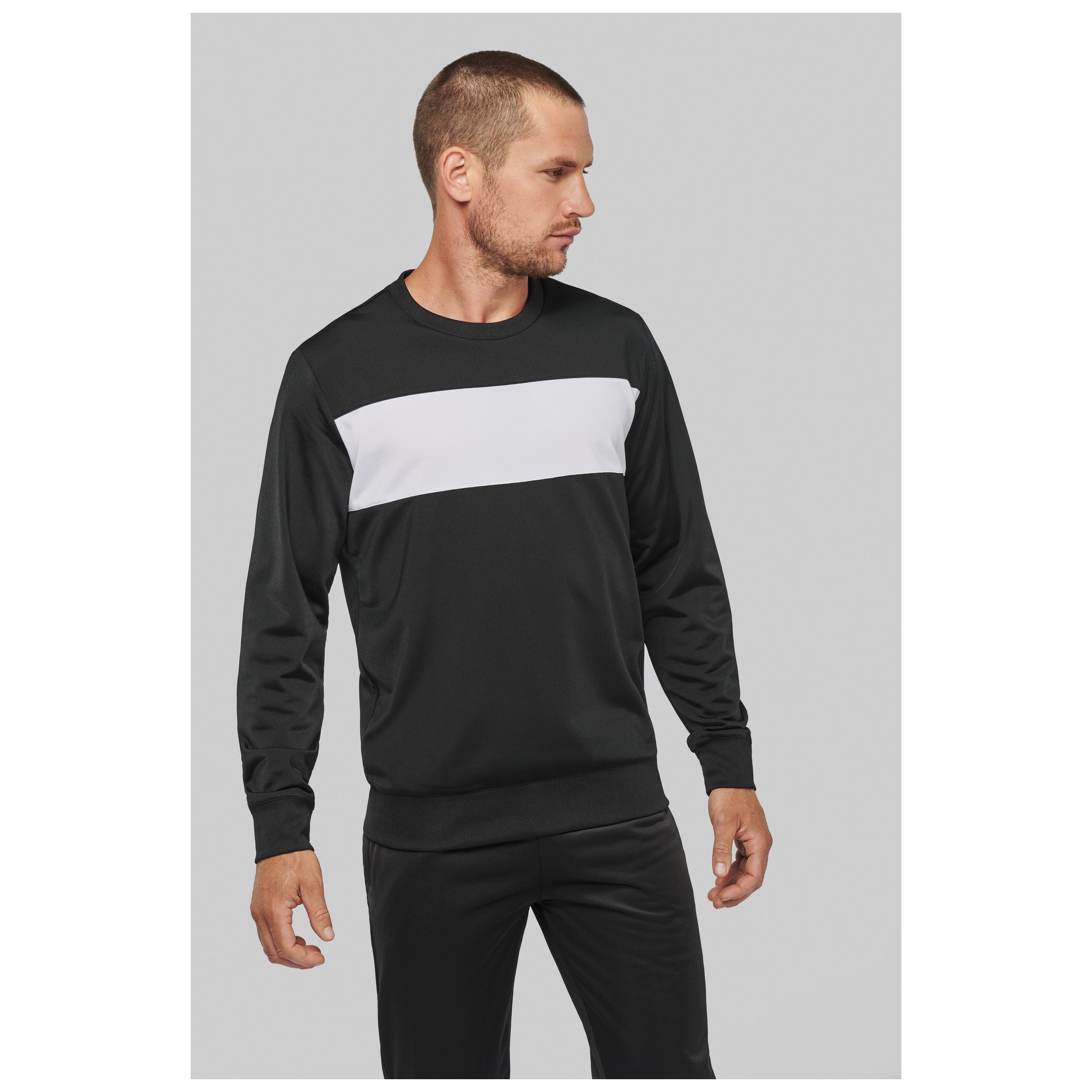 PROACT® - Sweat-shirt polyester - Black / White - S