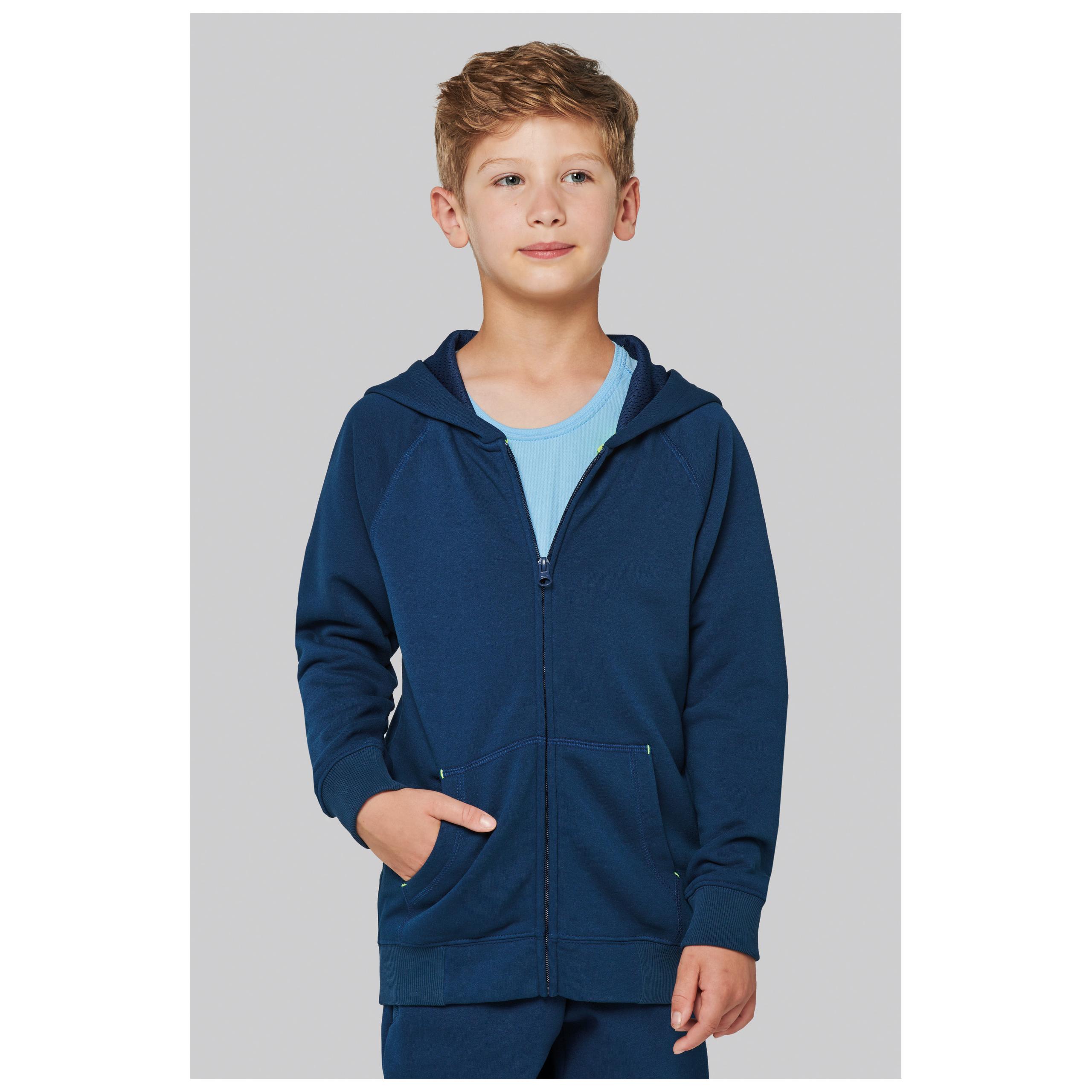 PROACT® - Veste zippée à capuche enfant - Black - 6/8 ans