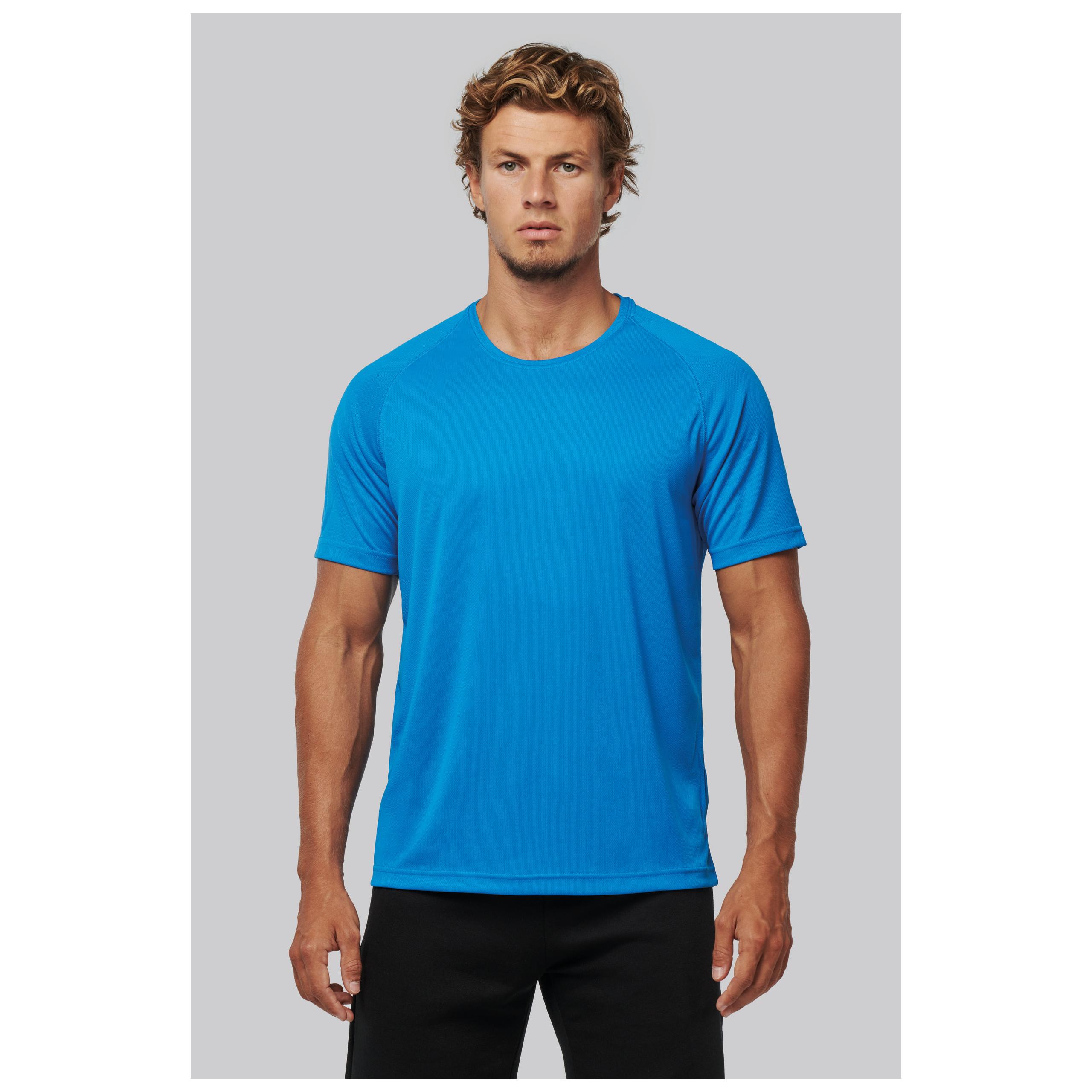 PROACT® - T-shirt de sport à col rond recyclé homme - Aqua Blue - XS