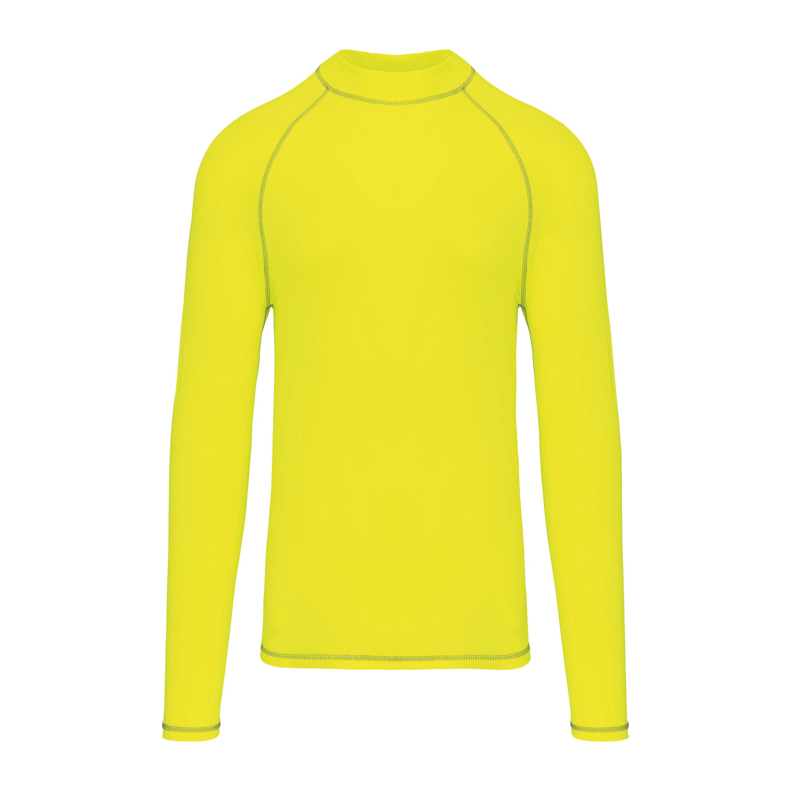 PROACT® - T-shirt technique à manches longues avec protection anti-UV unisexe - Fluorescent Yellow - XS