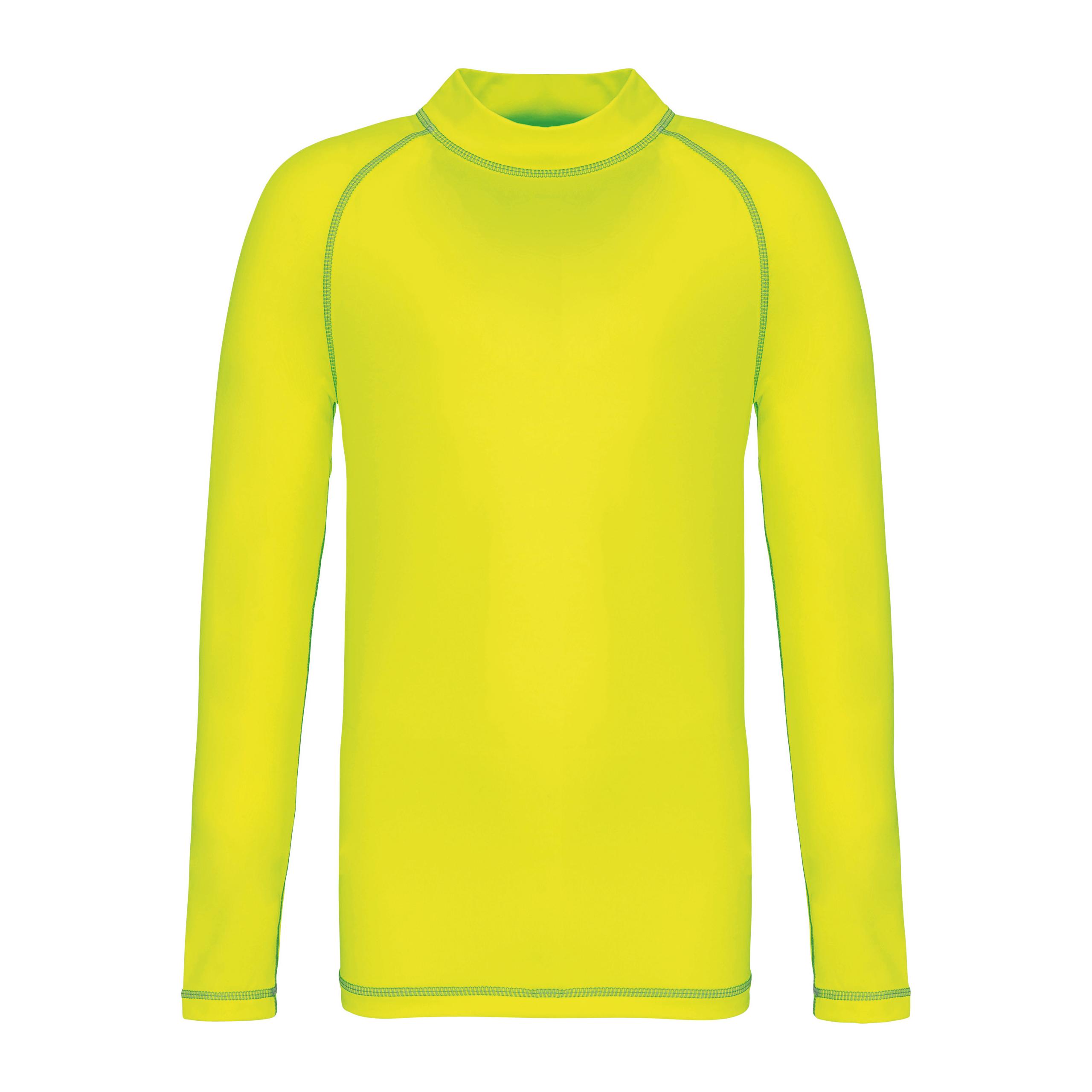 PROACT® - T-shirt technique à manches longues avec protection anti-UV enfant - Fluorescent Yellow - 4/6 ans