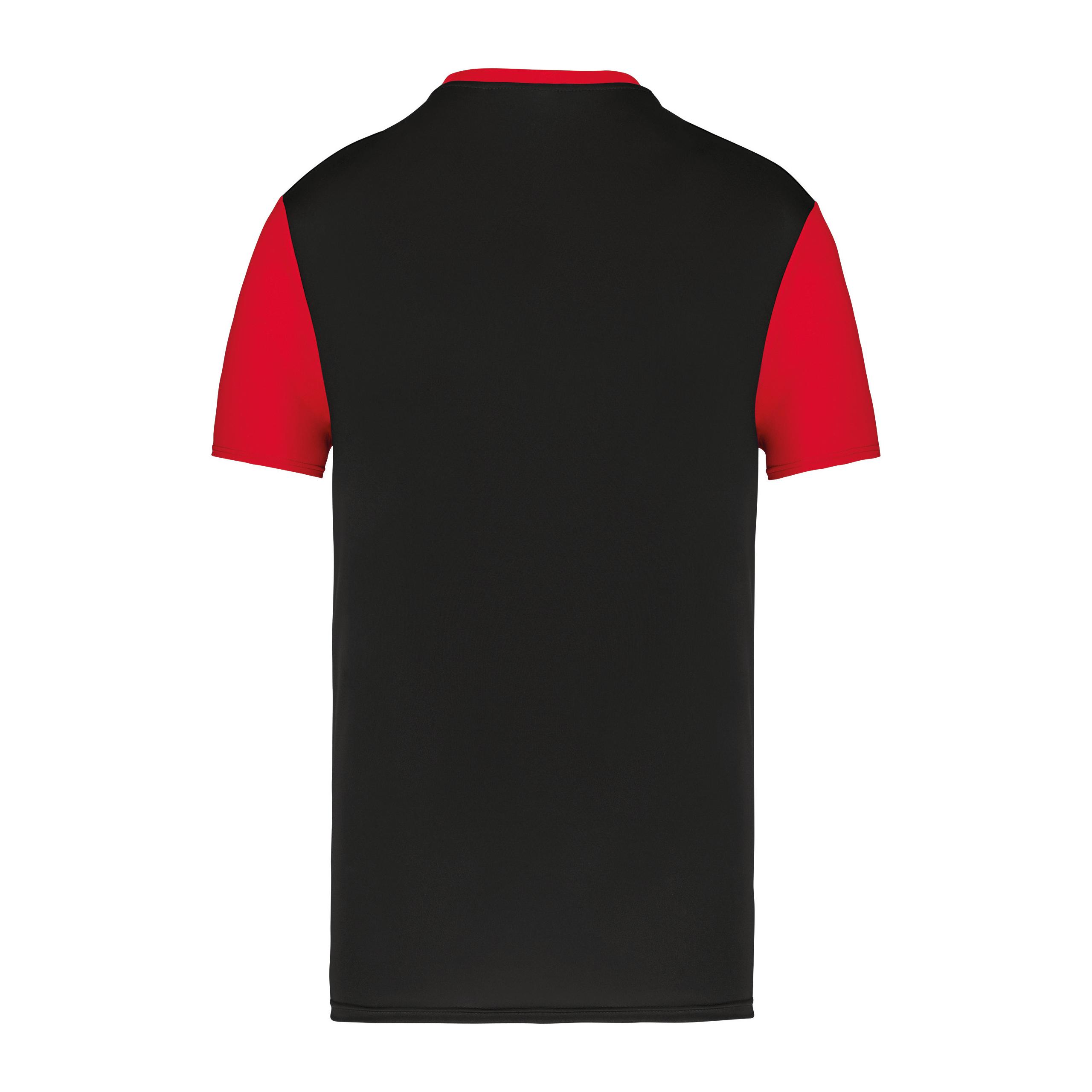 PROACT® - Maillot manches courtes bicolore enfant - Black / Sporty Red - 4/6 ans